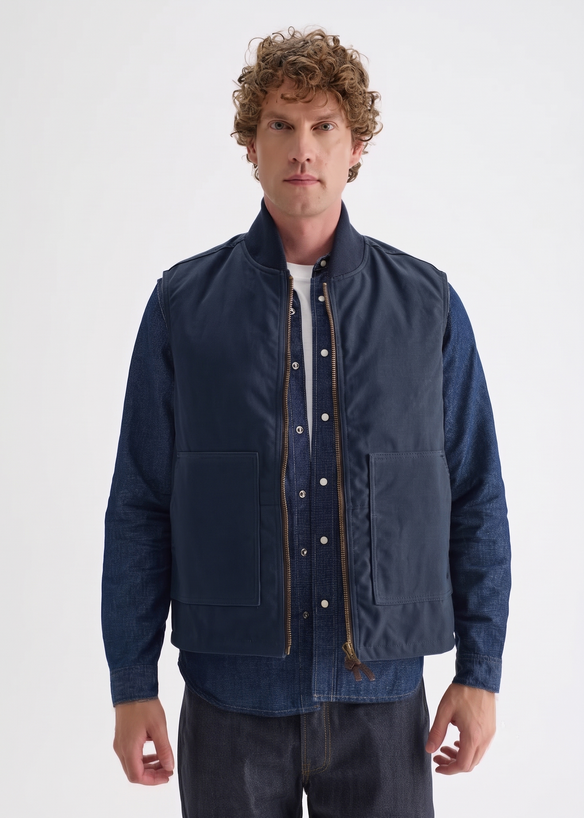 Work Wax Vest — Navy