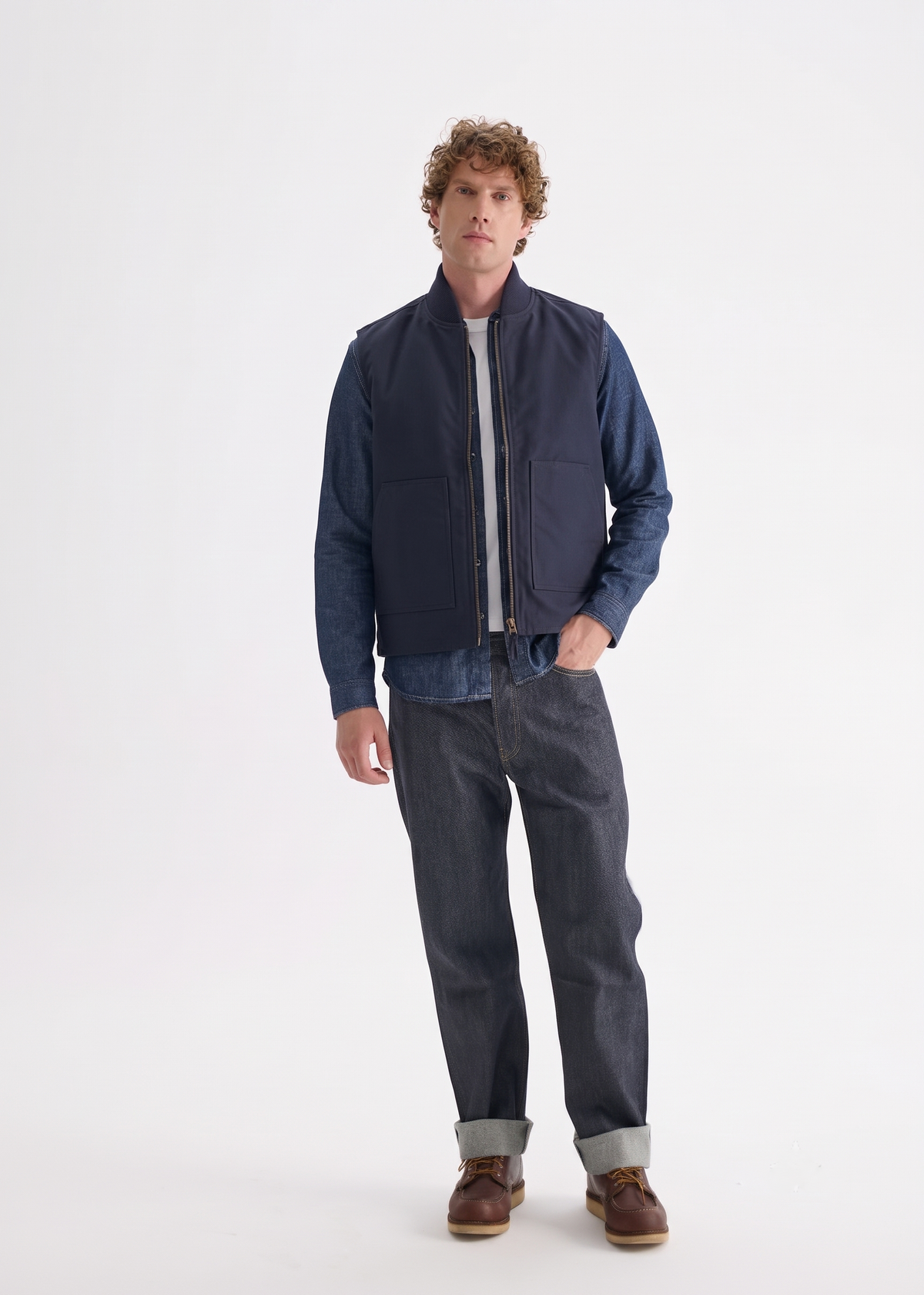 Work Wax Vest — Navy
