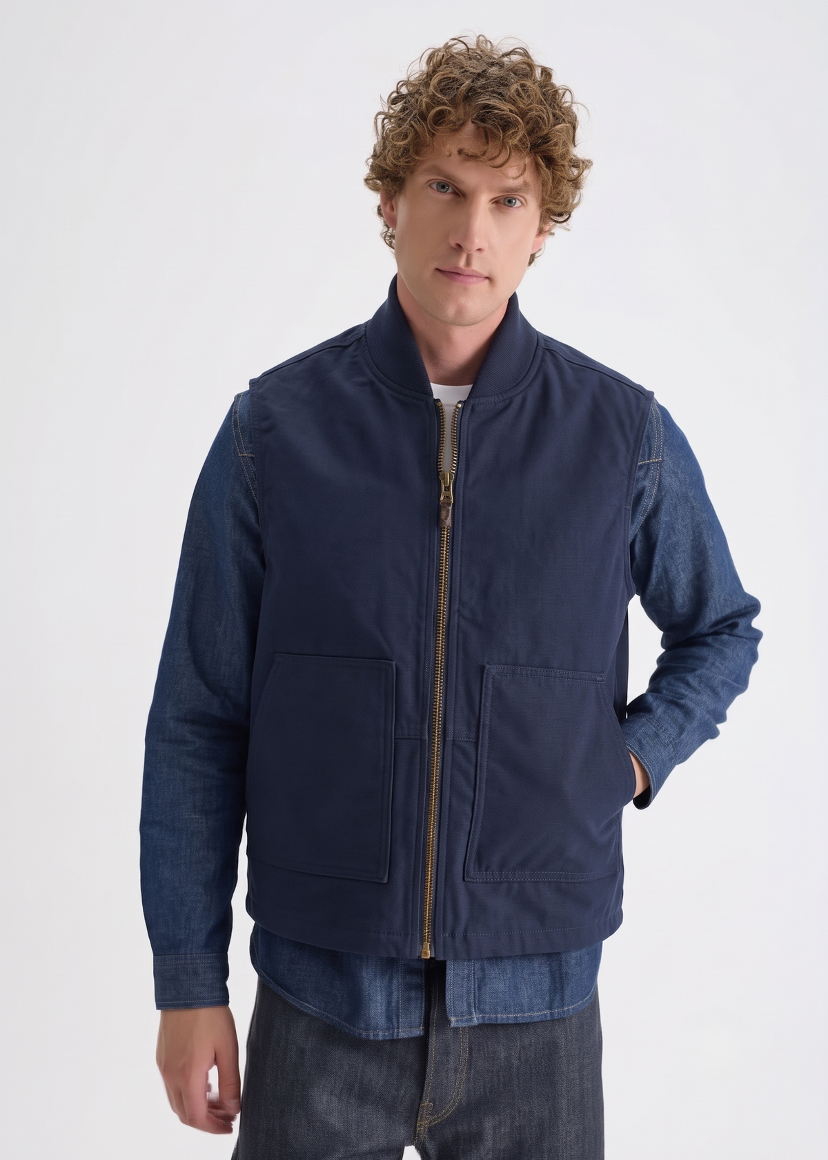 Work Wax Vest — Navy