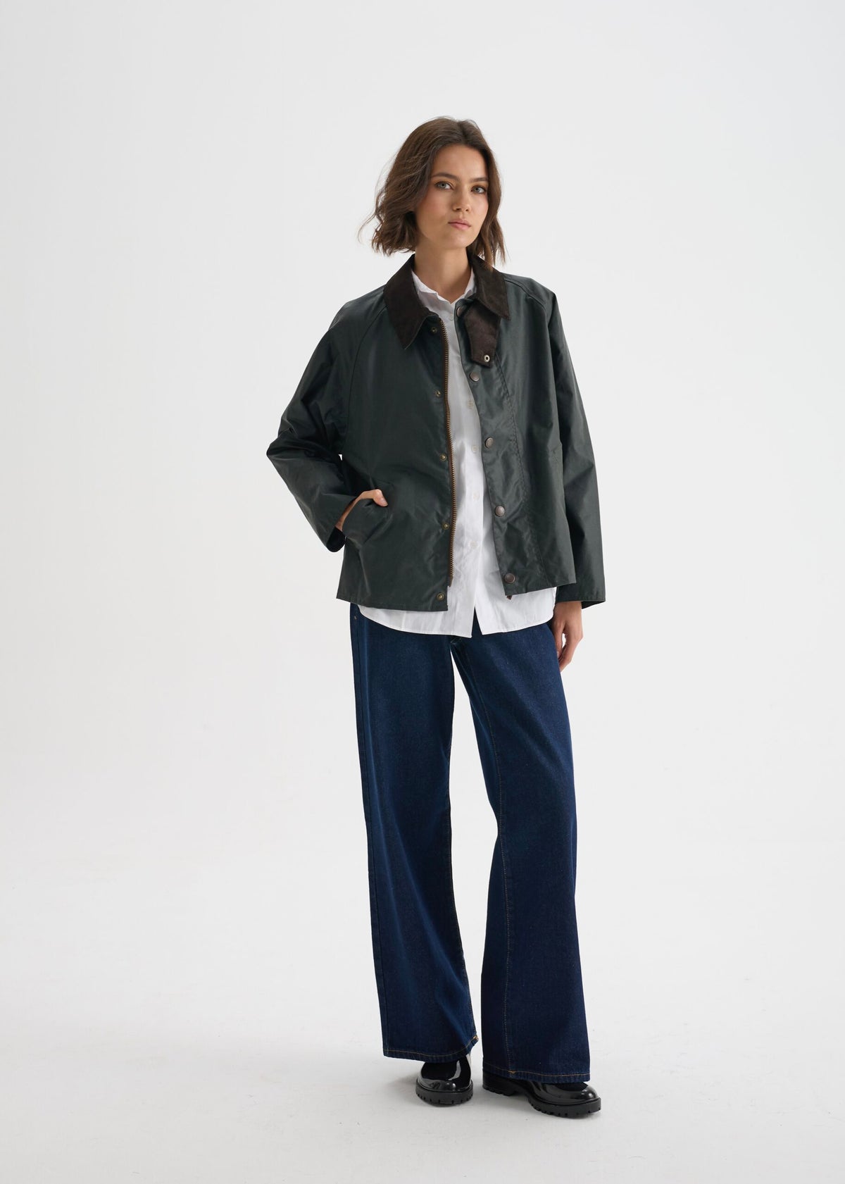 Women's Utility Wax Jacket — Olive Green