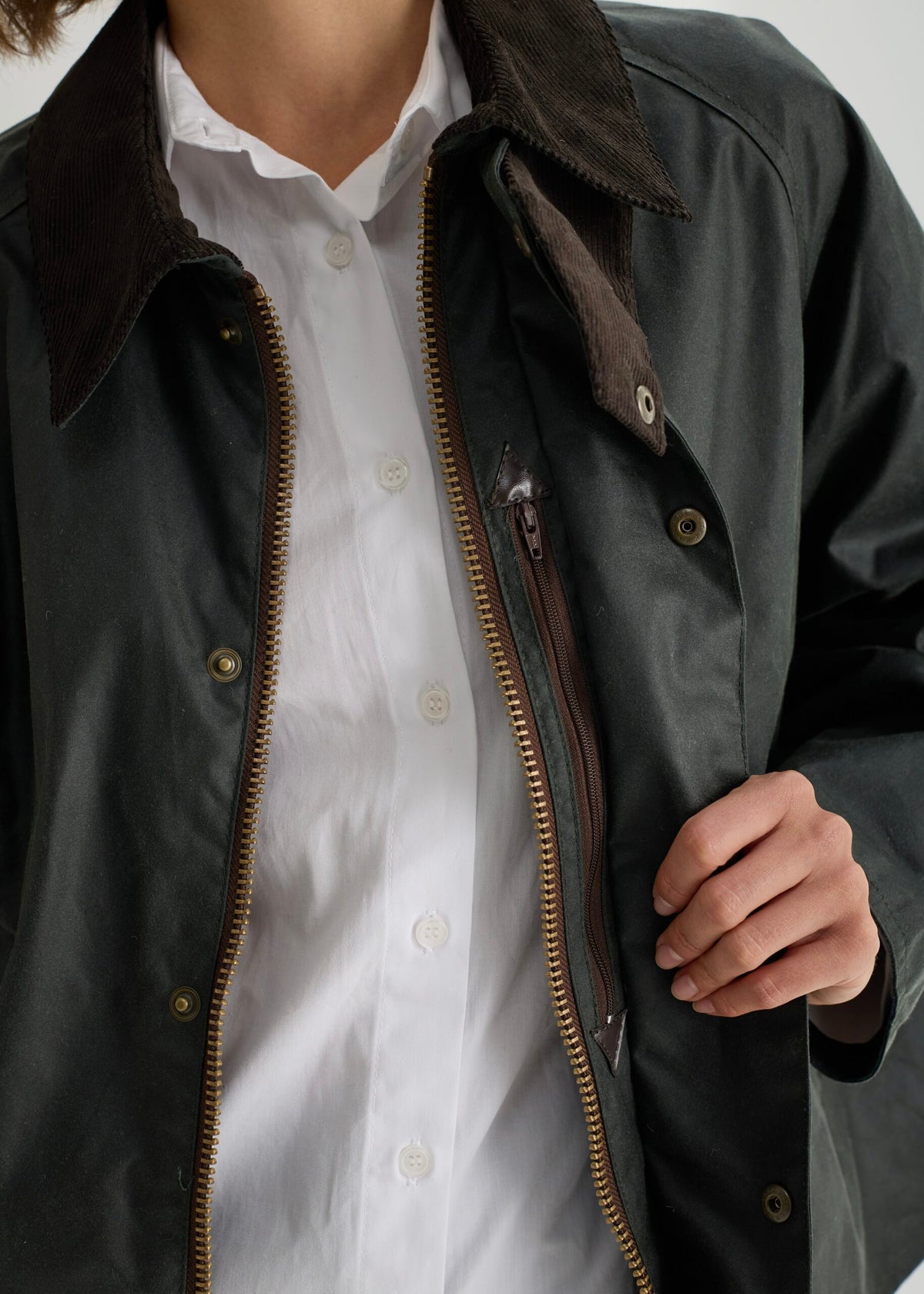Women's Utility Wax Jacket — Olive Green