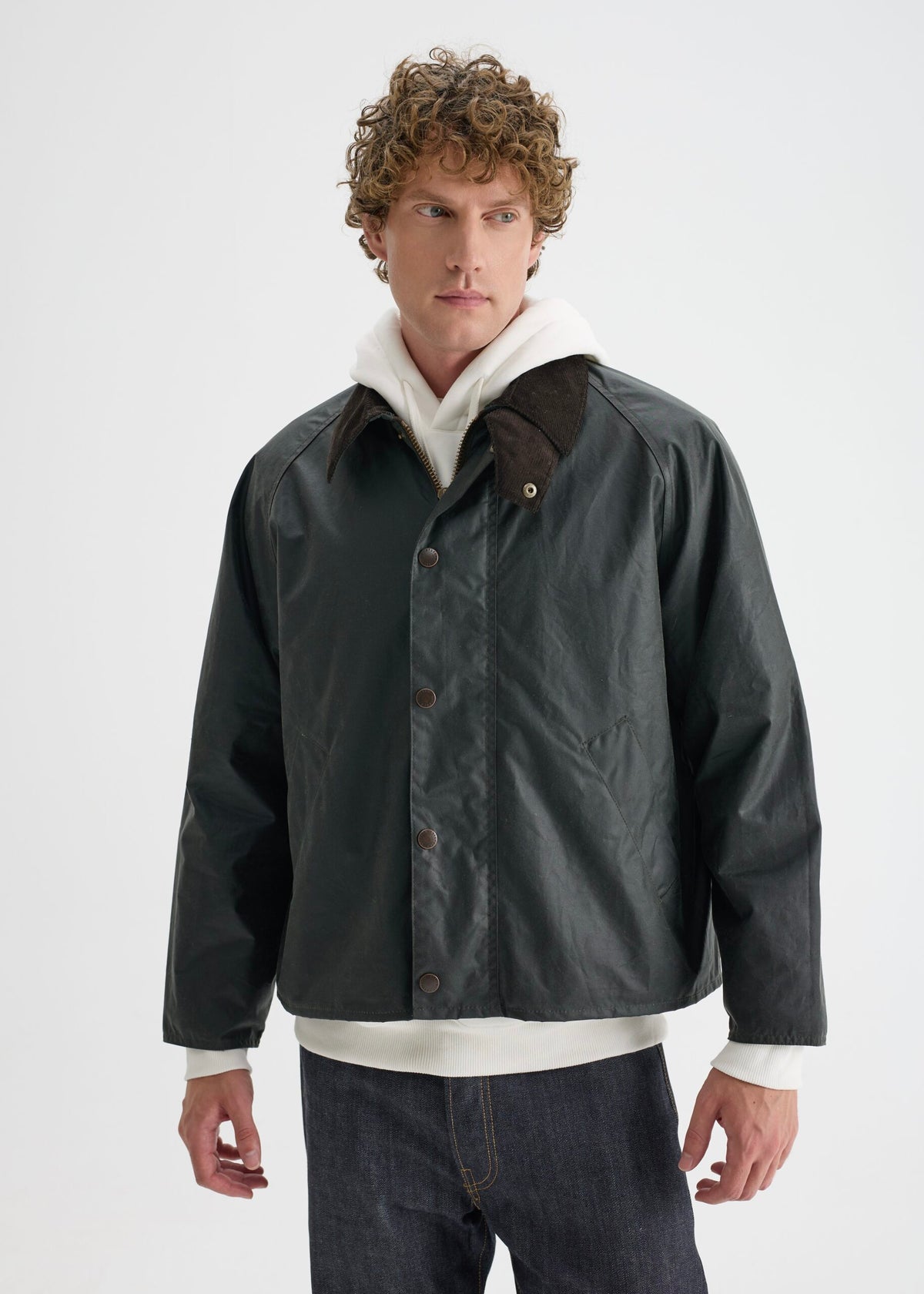 Men's Utility Wax Jacket — Olive Green