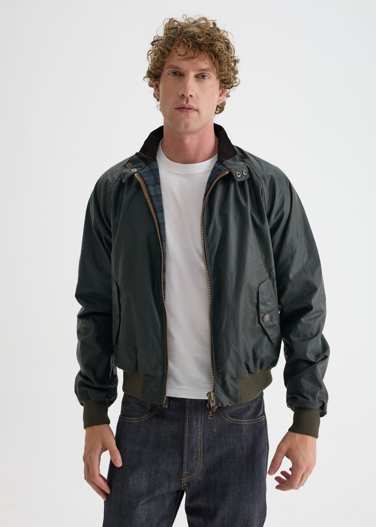 Harrington Wax Jacket — Olive Green