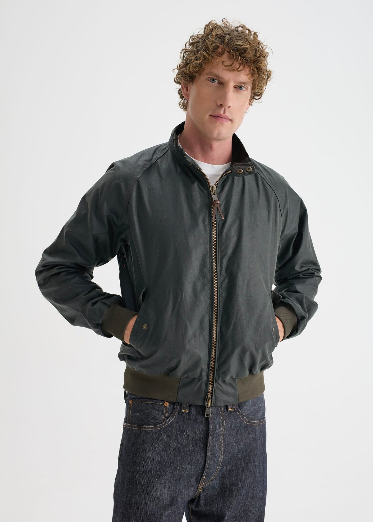 Harrington Wax Jacket — Olive Green