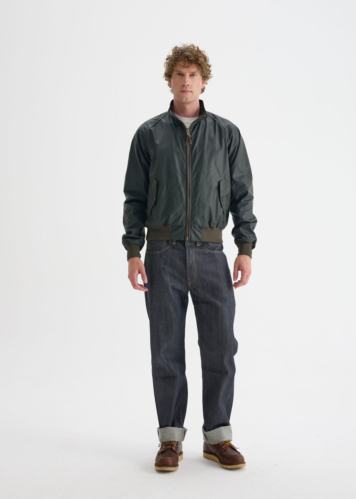 Harrington Wax Jacket — Olive Green