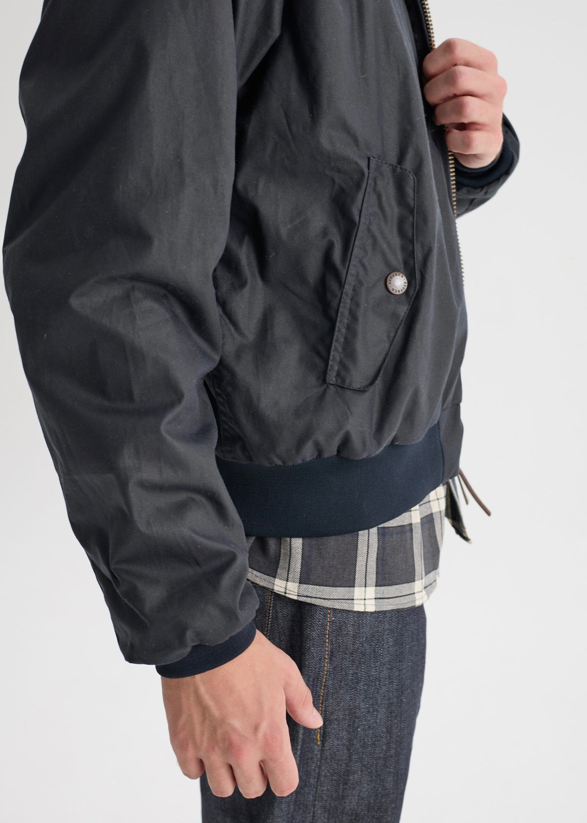Harrington Wax Jacket — Navy