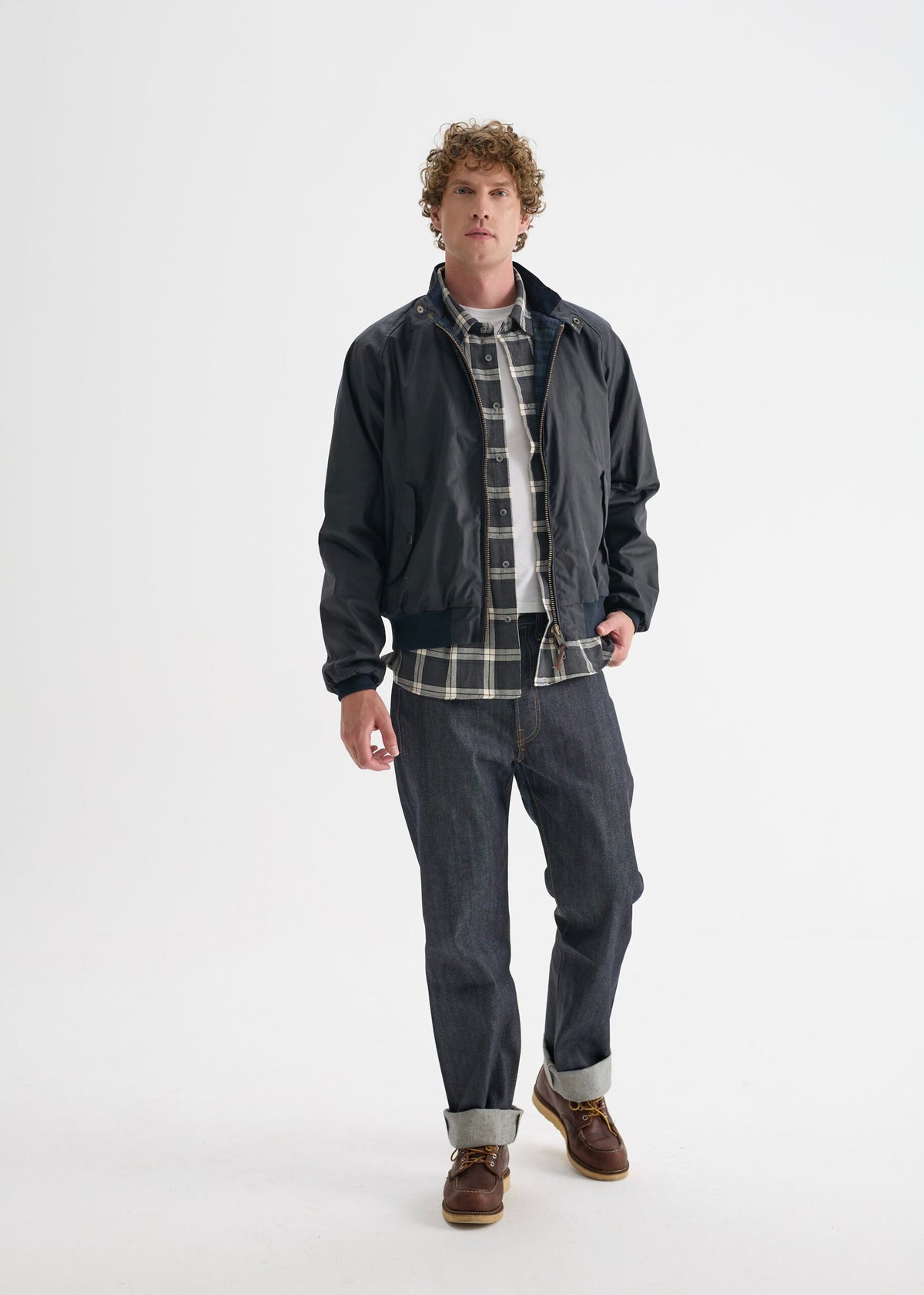 Harrington Wax Jacket — Navy