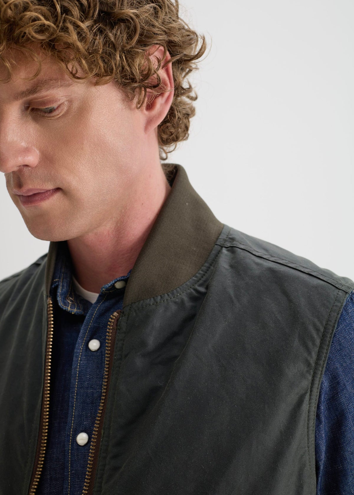 Work Wax Vest — Olive Green