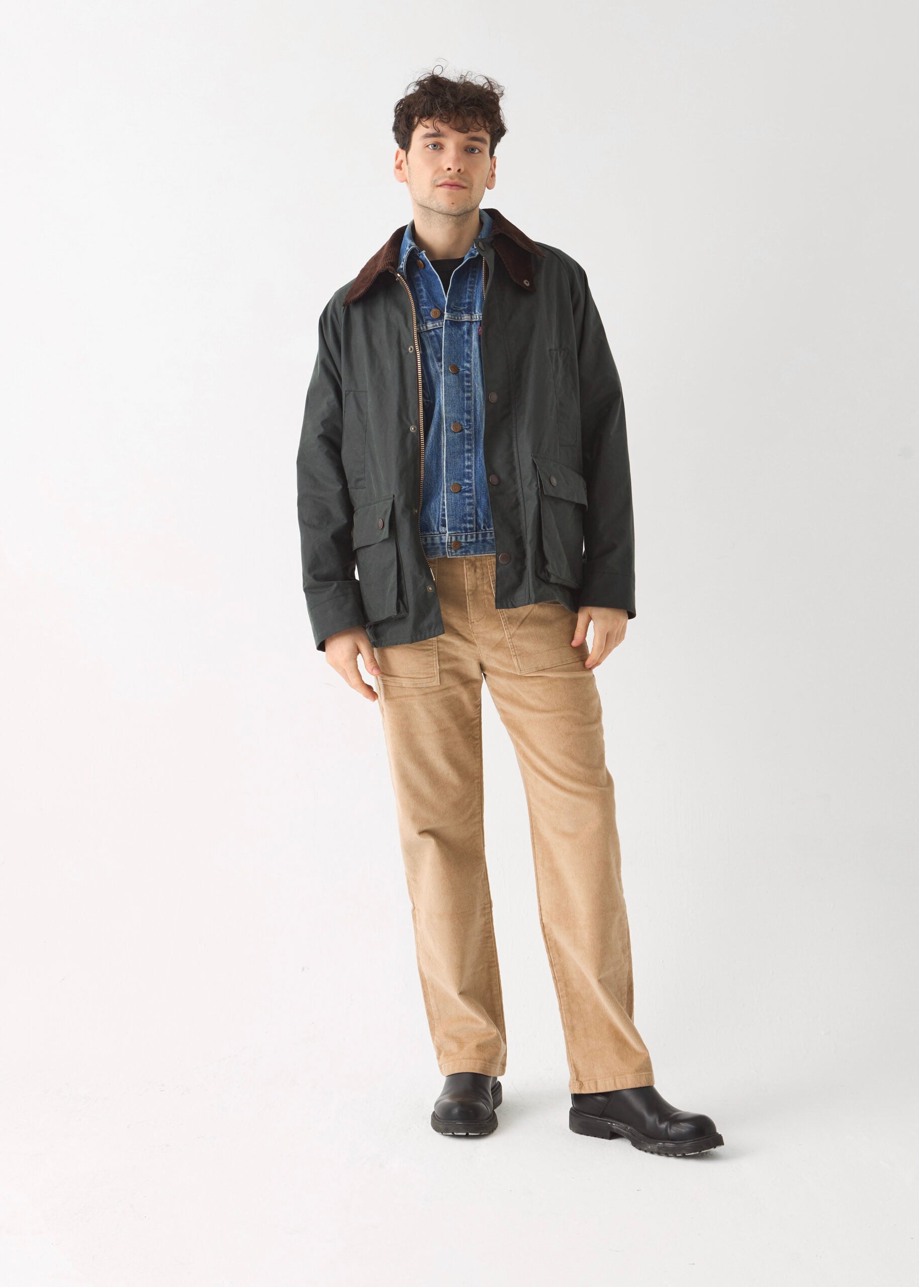 Men's Barn Wax Jacket — Sage Green