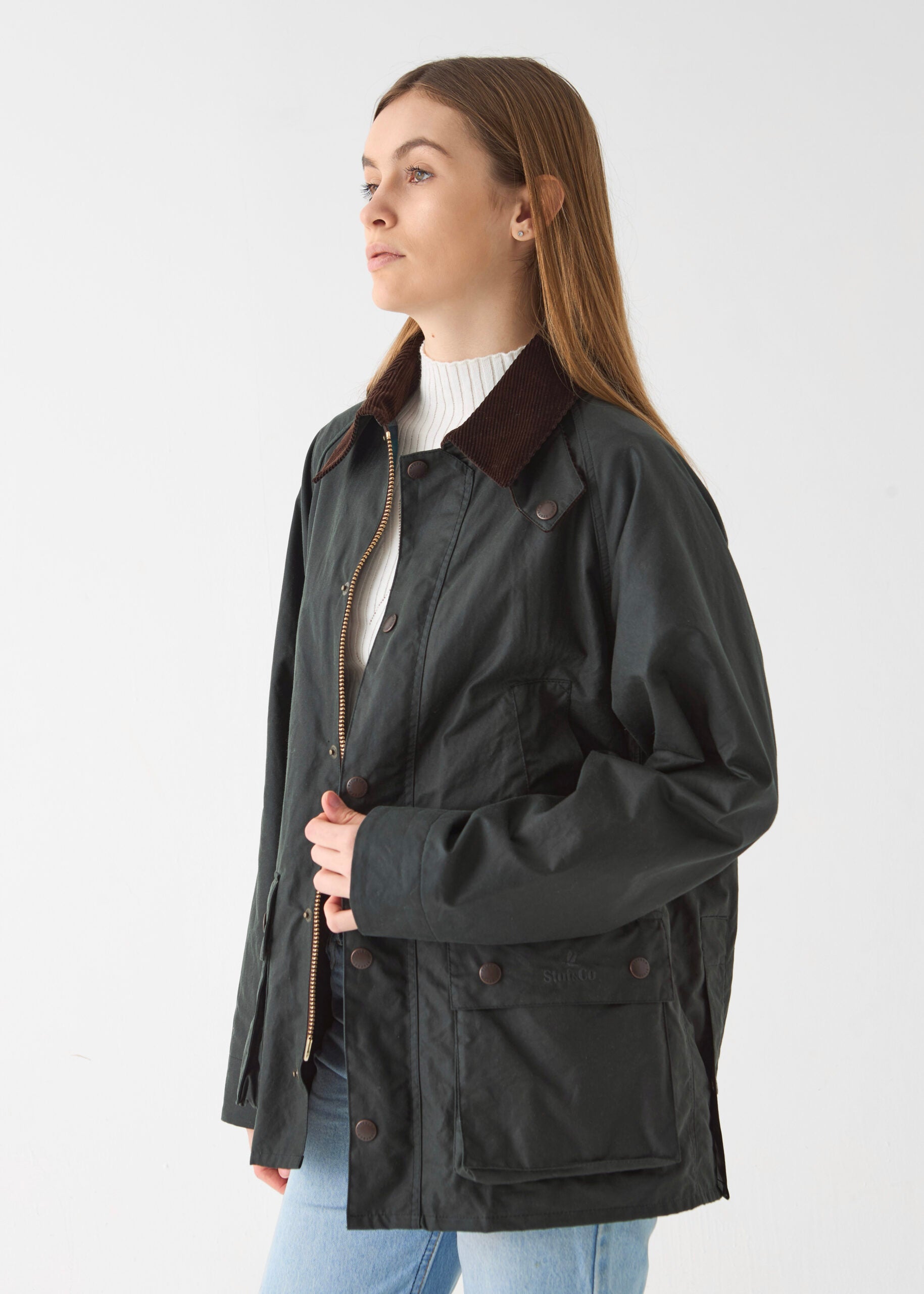 Women's Barn Wax Jacket — Sage Green