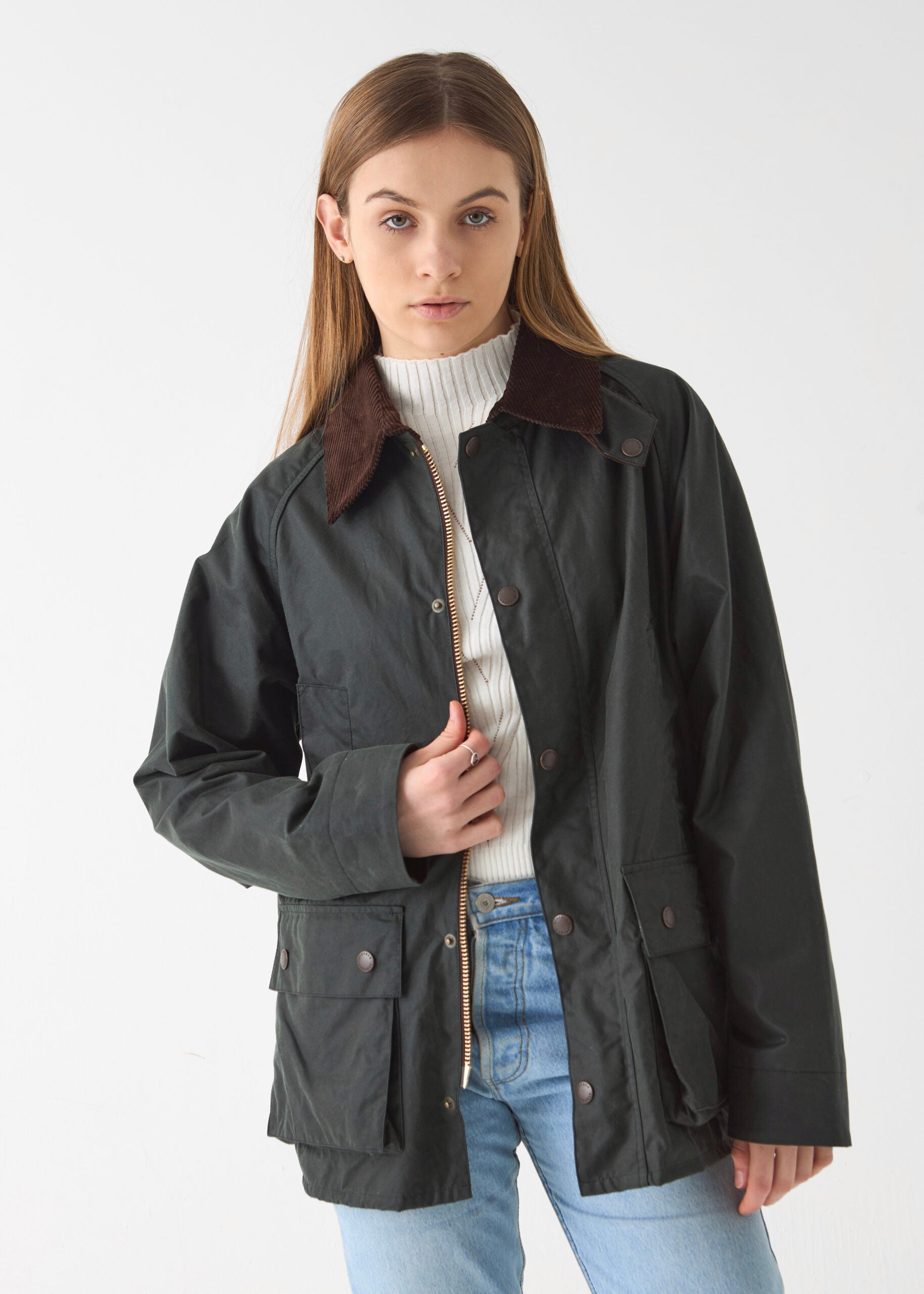 Women's Barn Wax Jacket — Sage Green