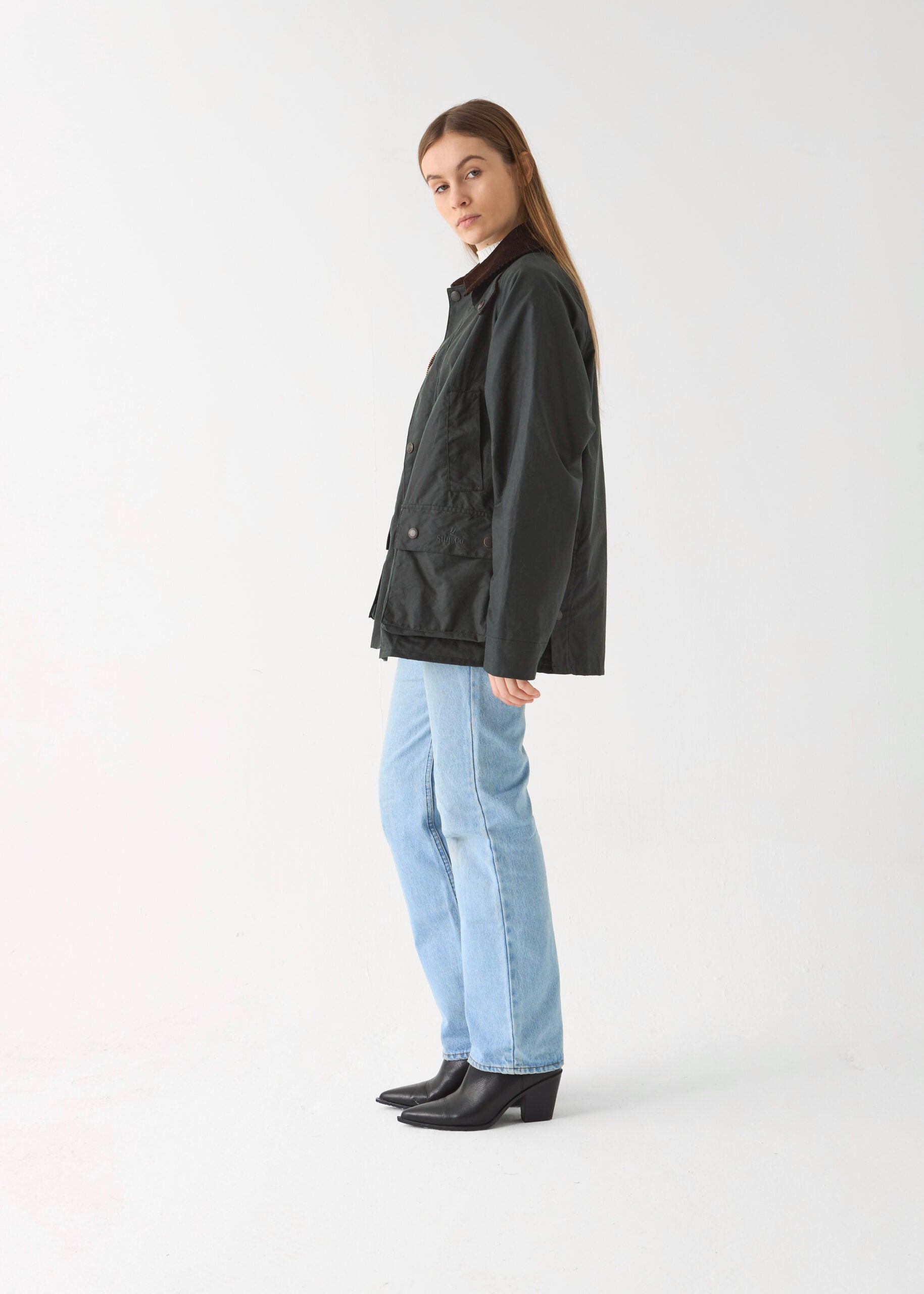 Women's Barn Wax Jacket — Sage Green