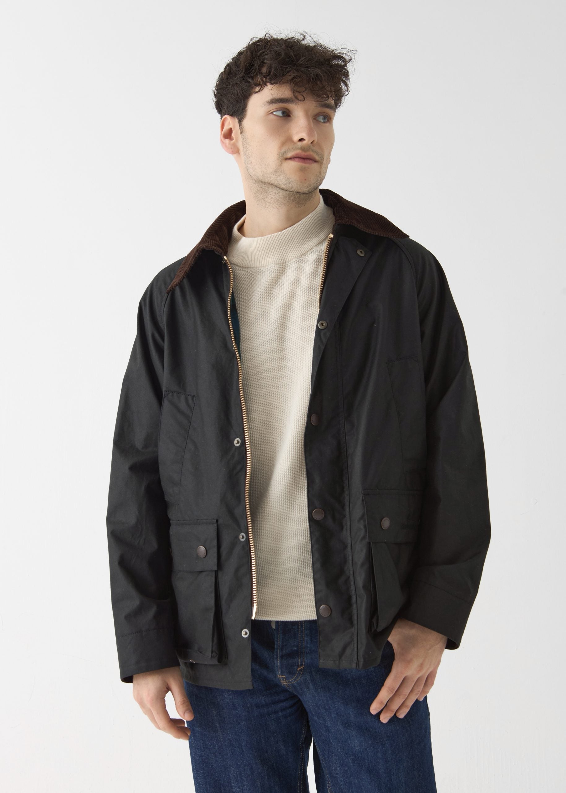 Men's Barn Wax Jacket — Black