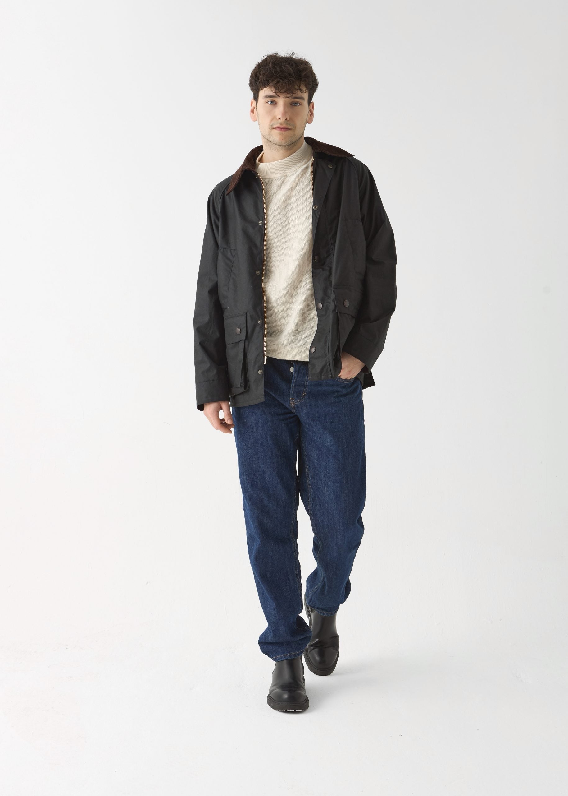 Men's Barn Wax Jacket — Black