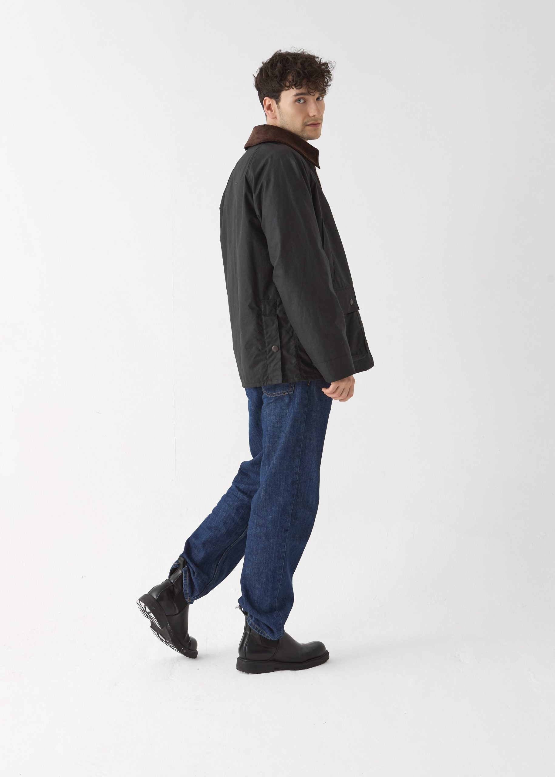 Men's Barn Wax Jacket — Black
