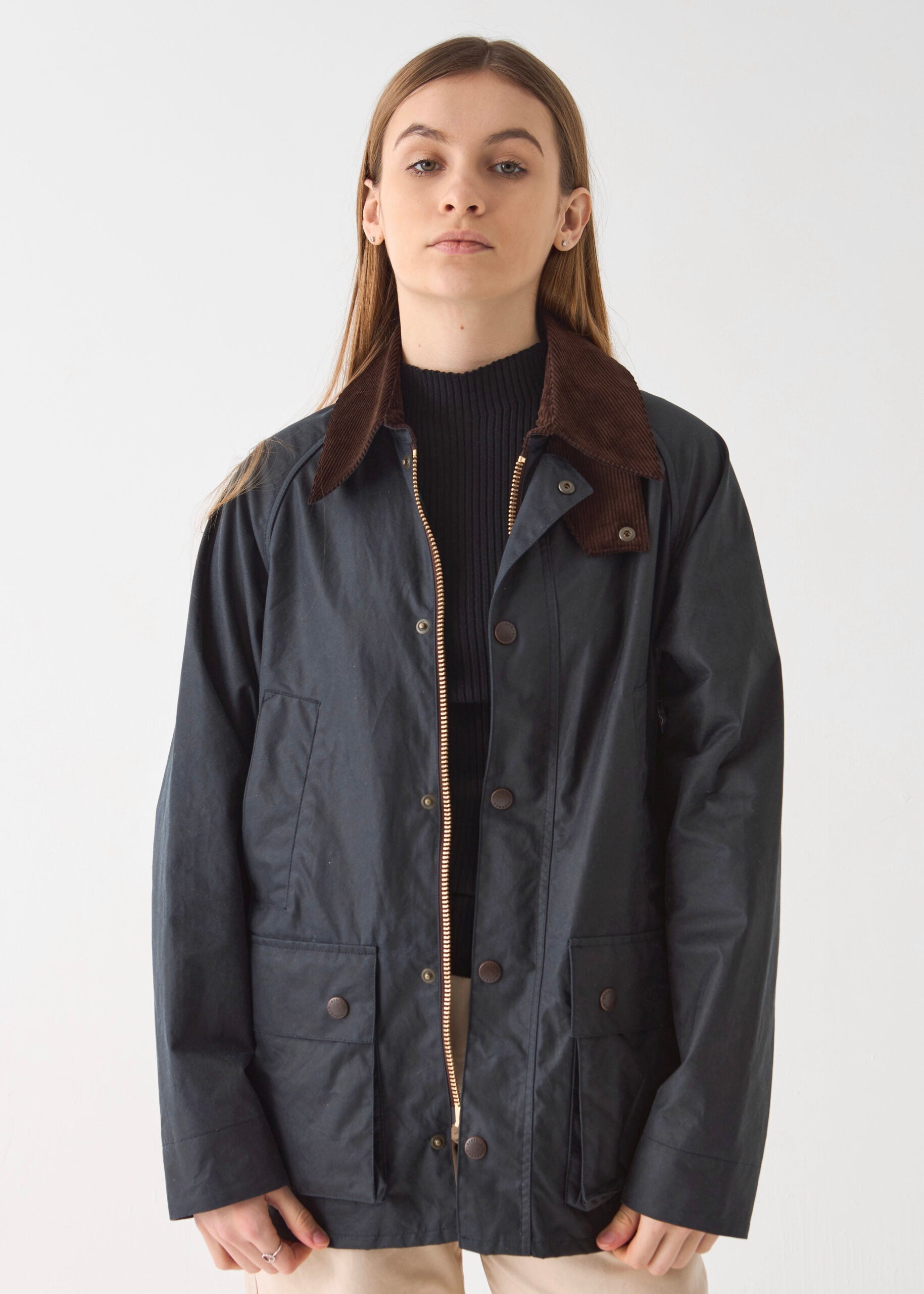 Women's Barn Wax Jacket — Navy