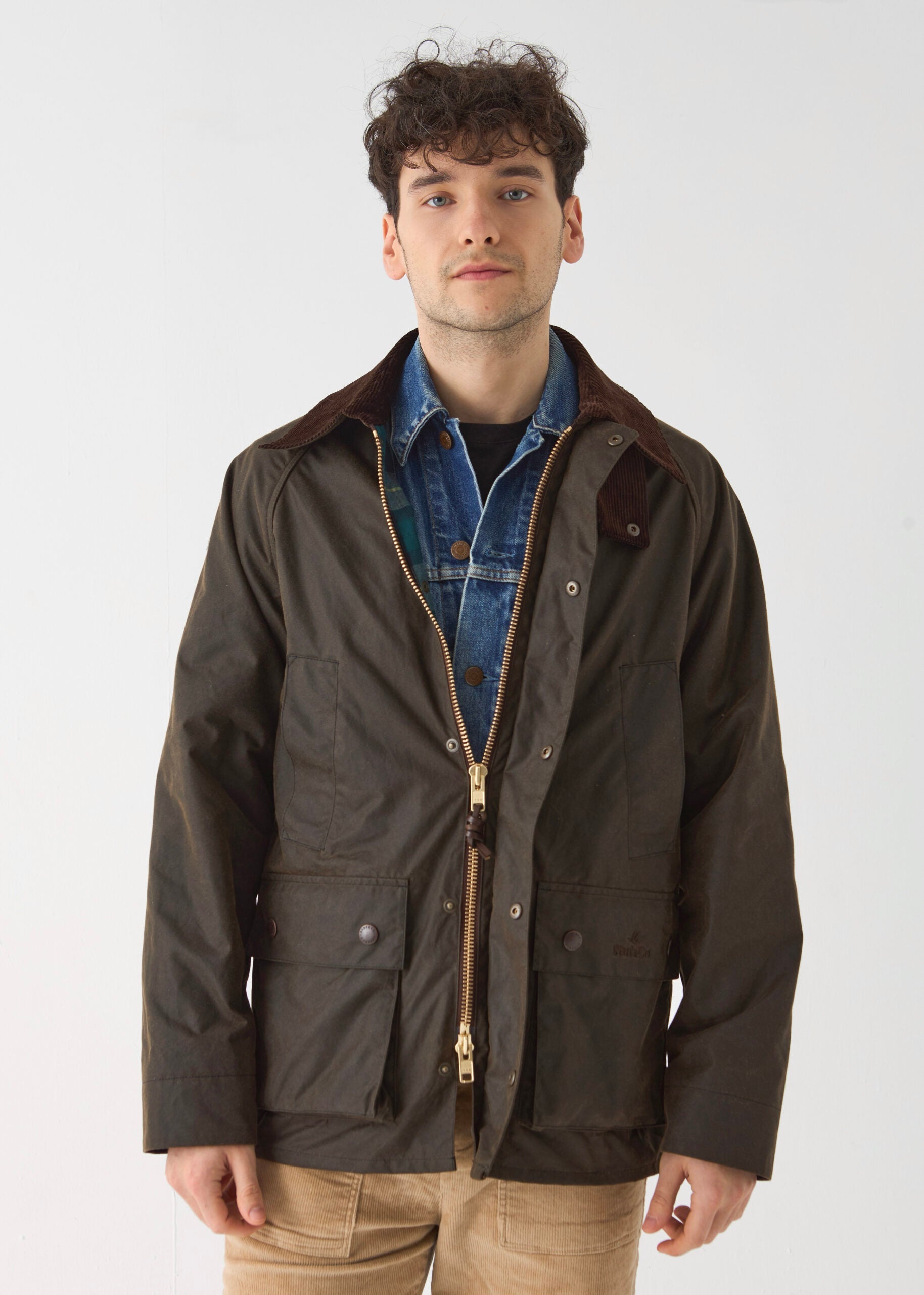 Men's Barn Wax Jacket — Olive