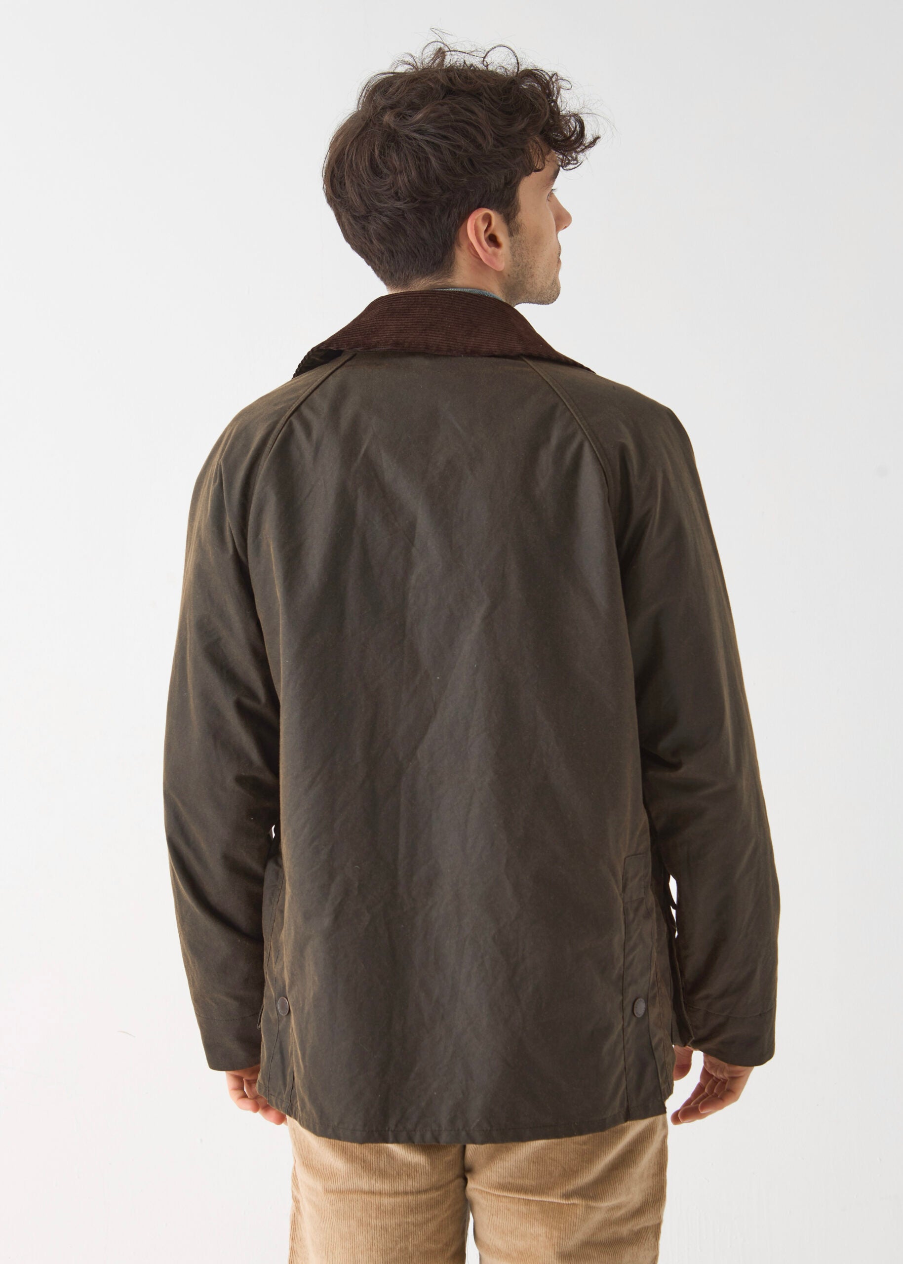 Men's Barn Wax Jacket — Olive