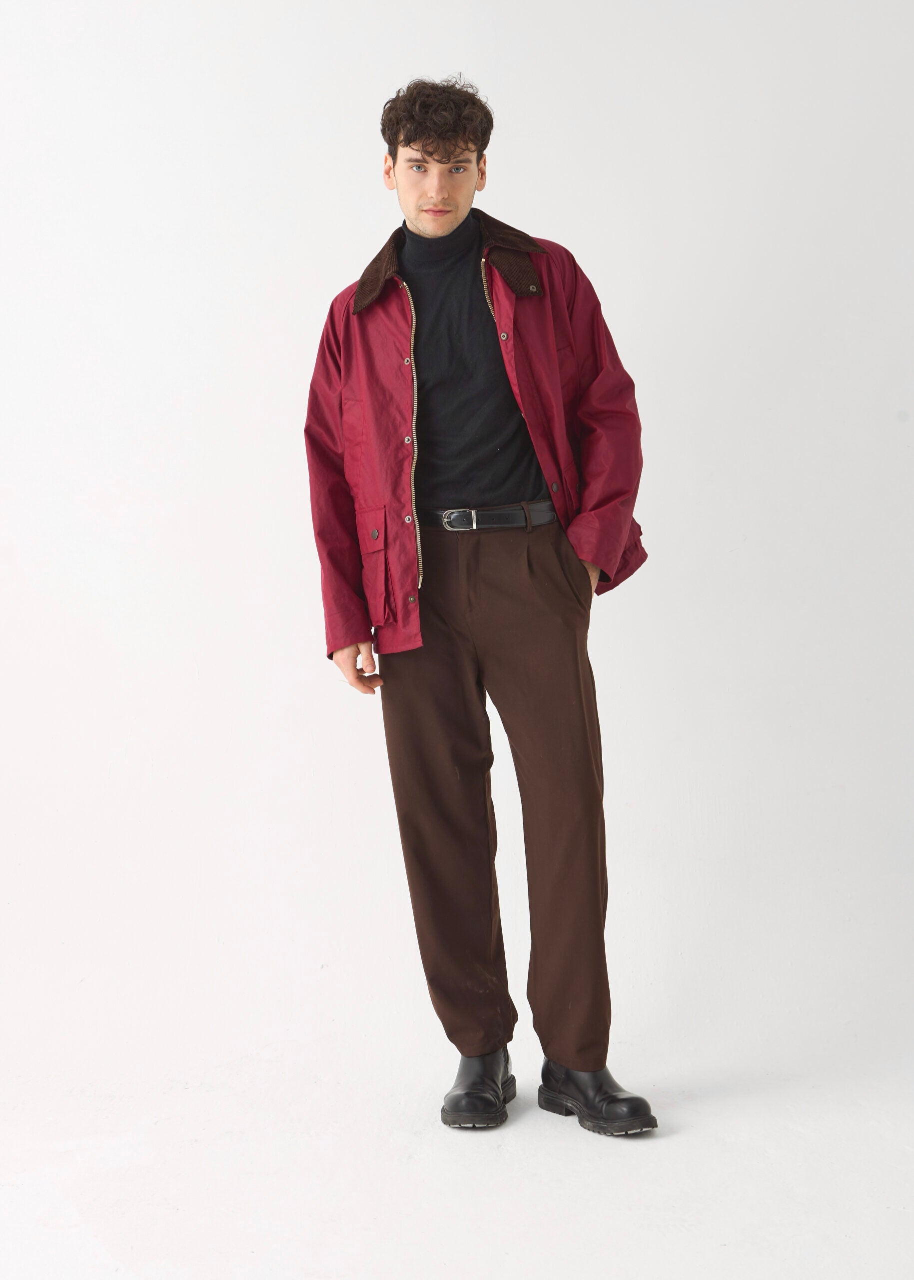 Men's Barn Wax Jacket — Red