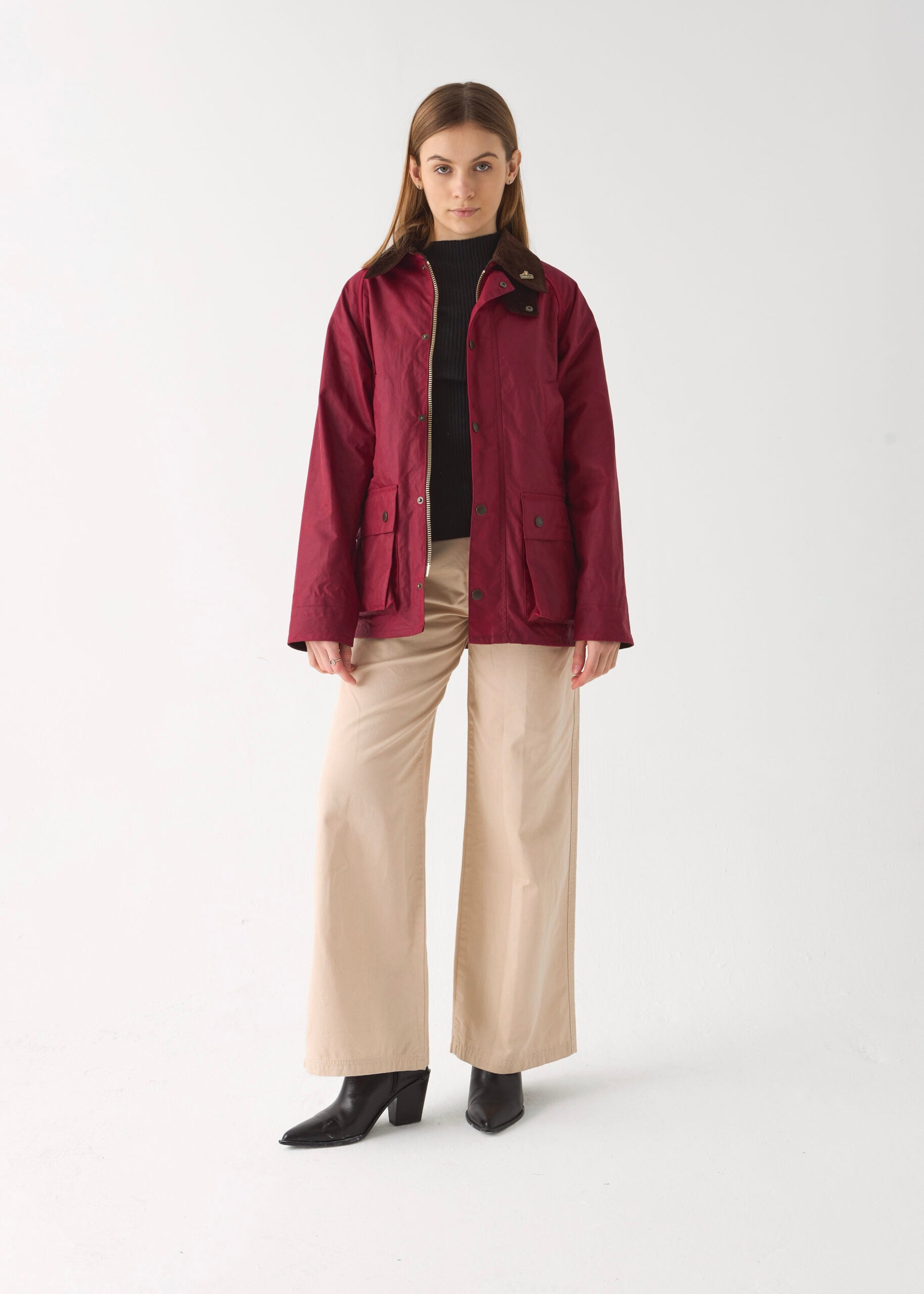 Women's Barn Wax Jacket — Red