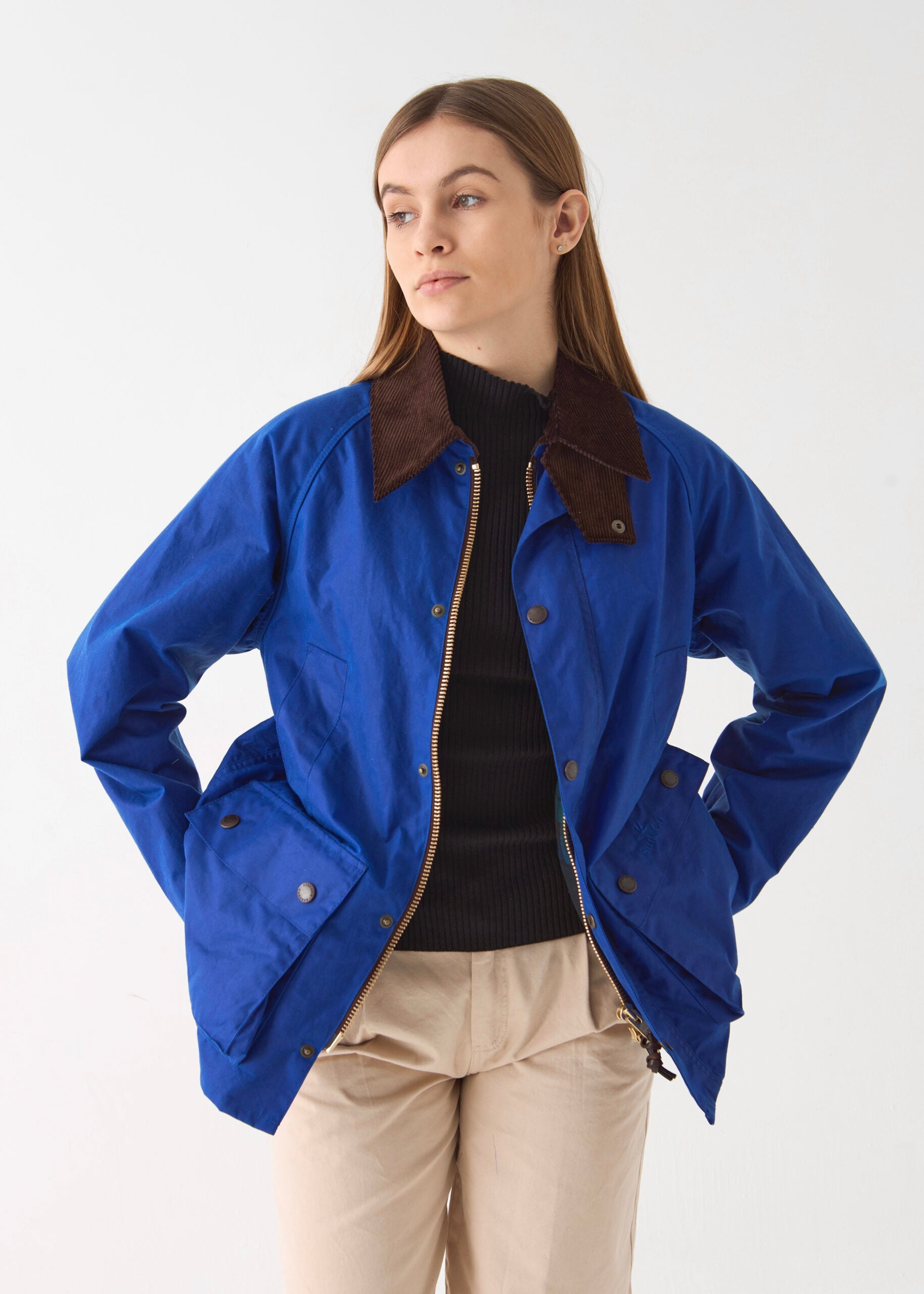 Women's Barn Wax Jacket — Aegean Blue