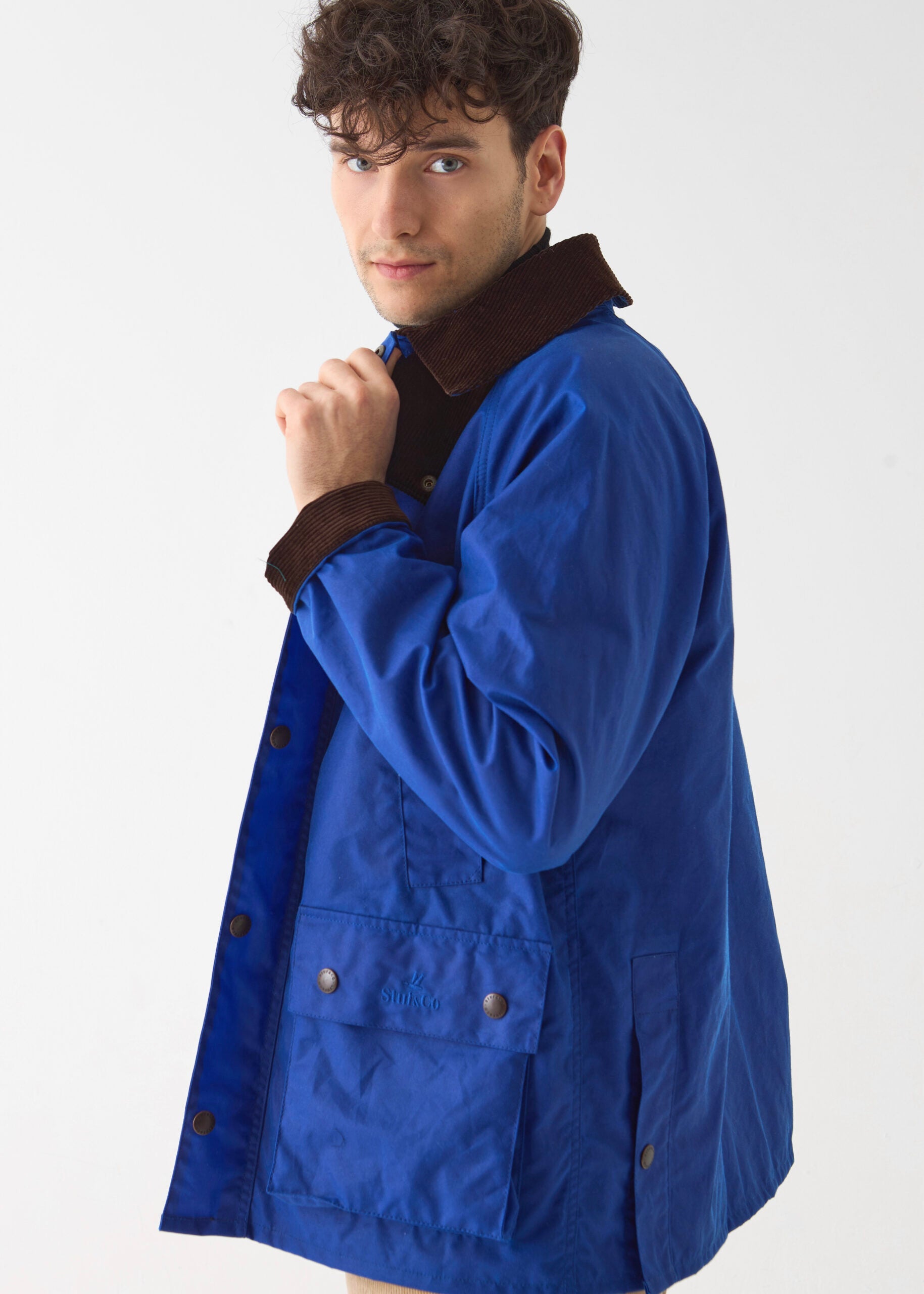 Men's Barn Wax Jacket — Aegean Blue