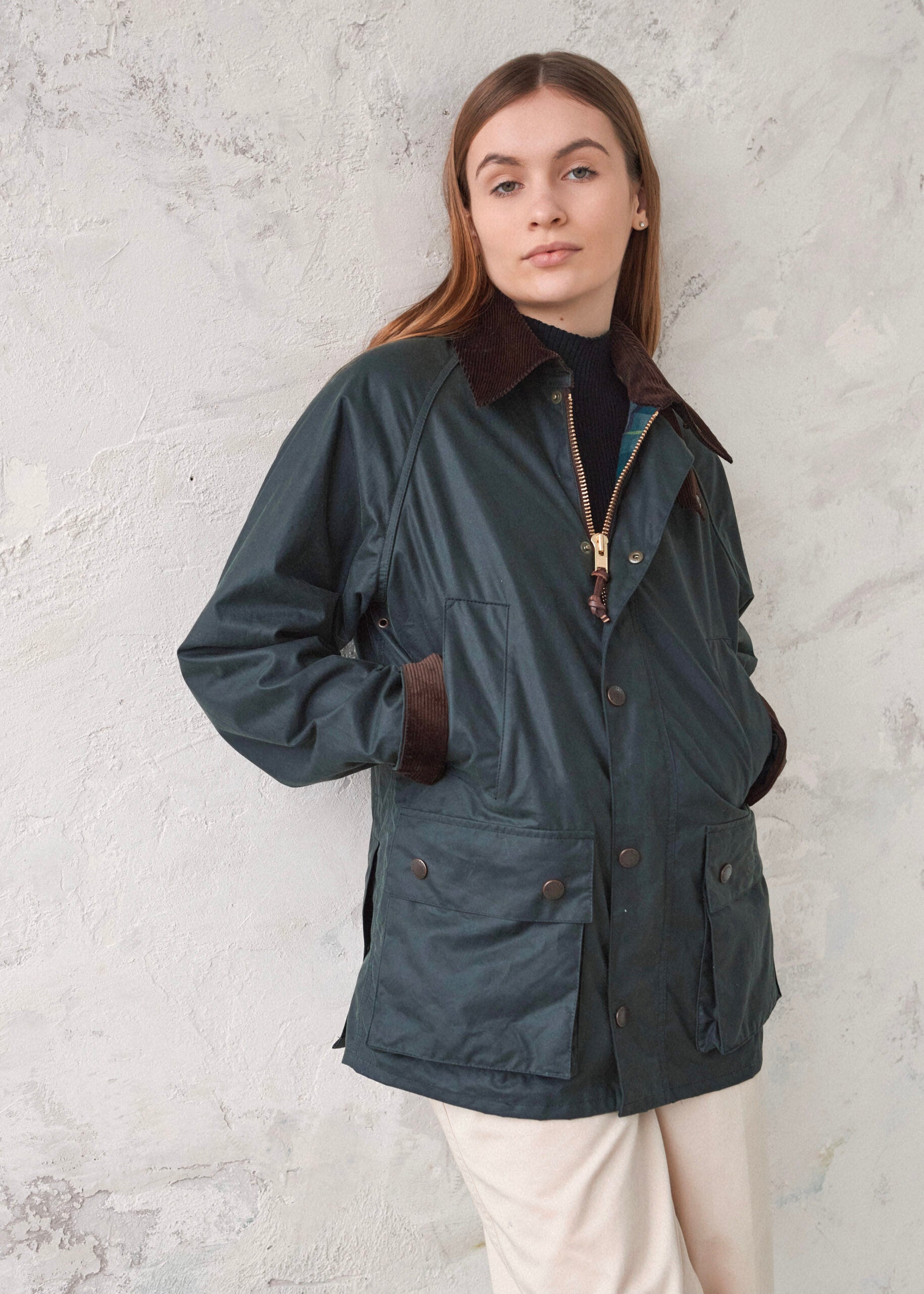Women's Barn Wax Jacket — Sage Green