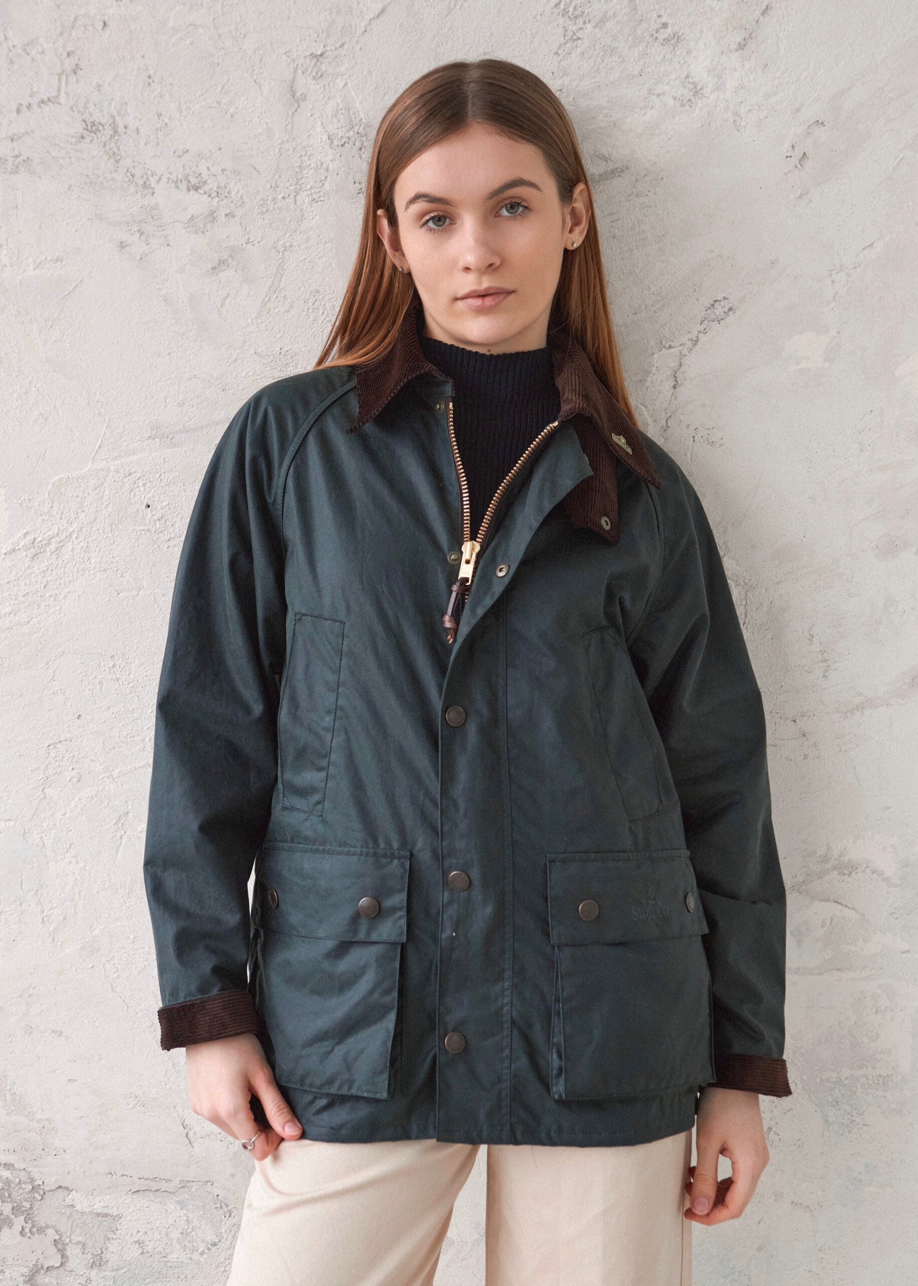 Women's Barn Wax Jacket — Sage Green