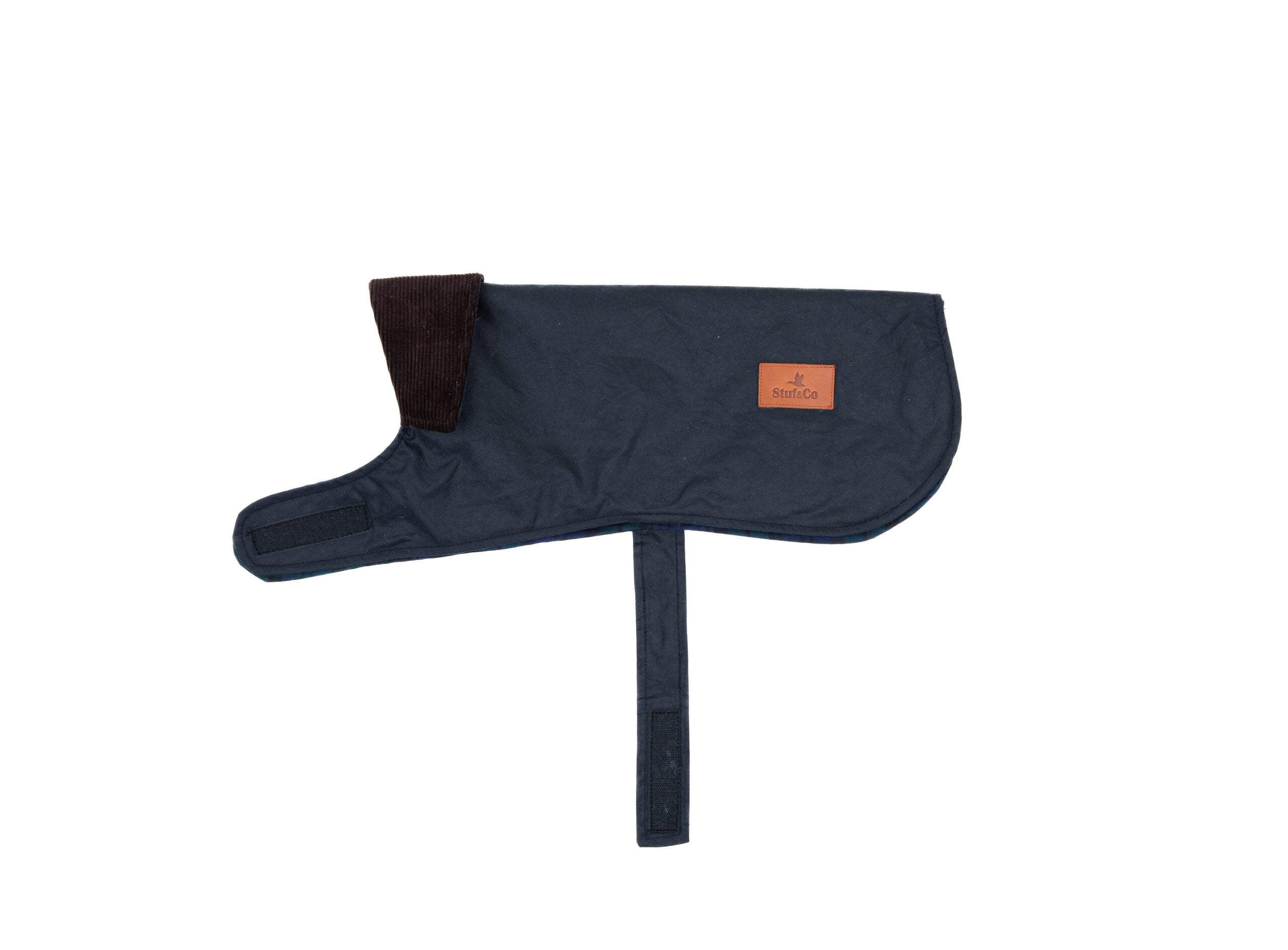 Wax Cotton Dog Coat — Navy