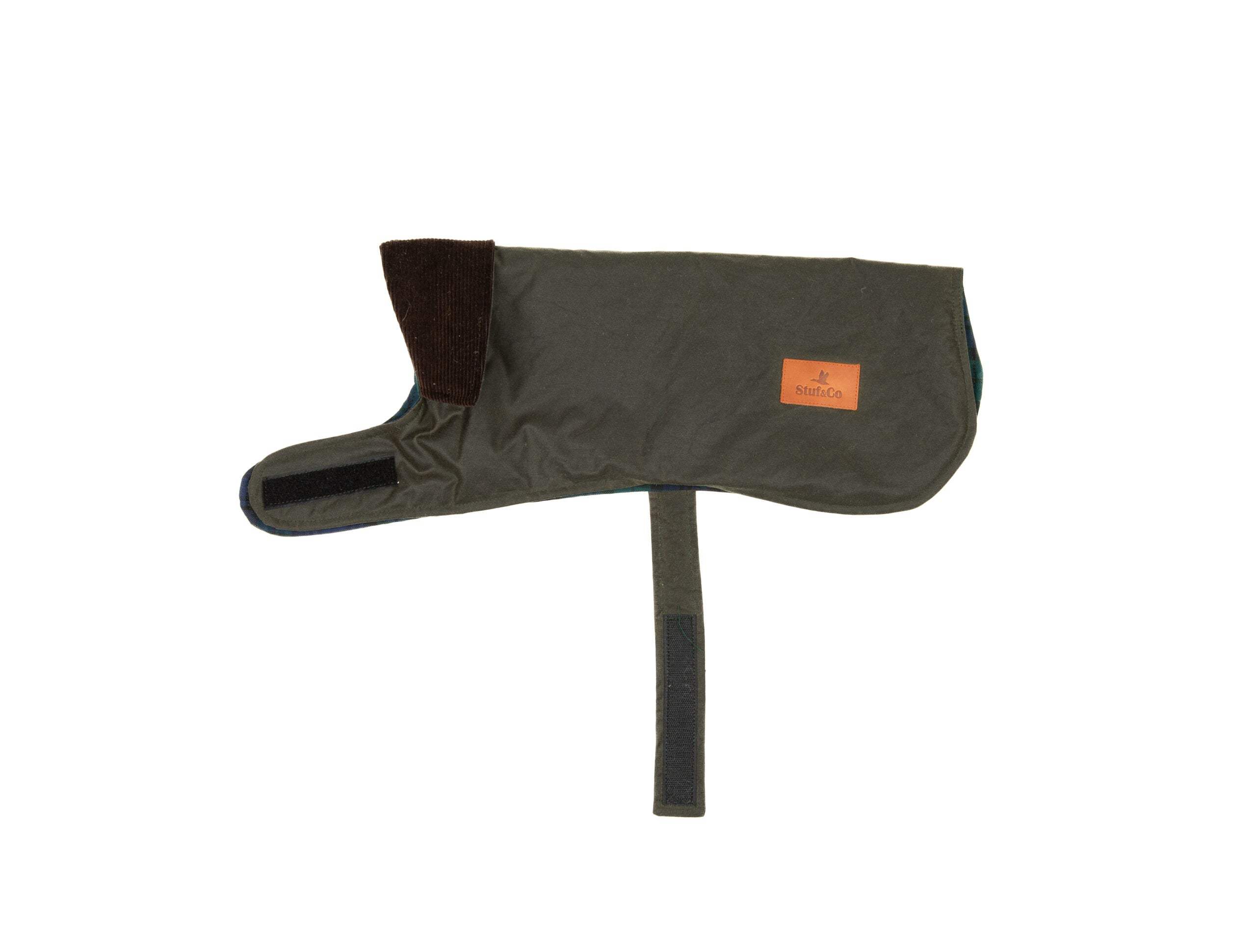 Wax Cotton Dog Coat — Olive Green