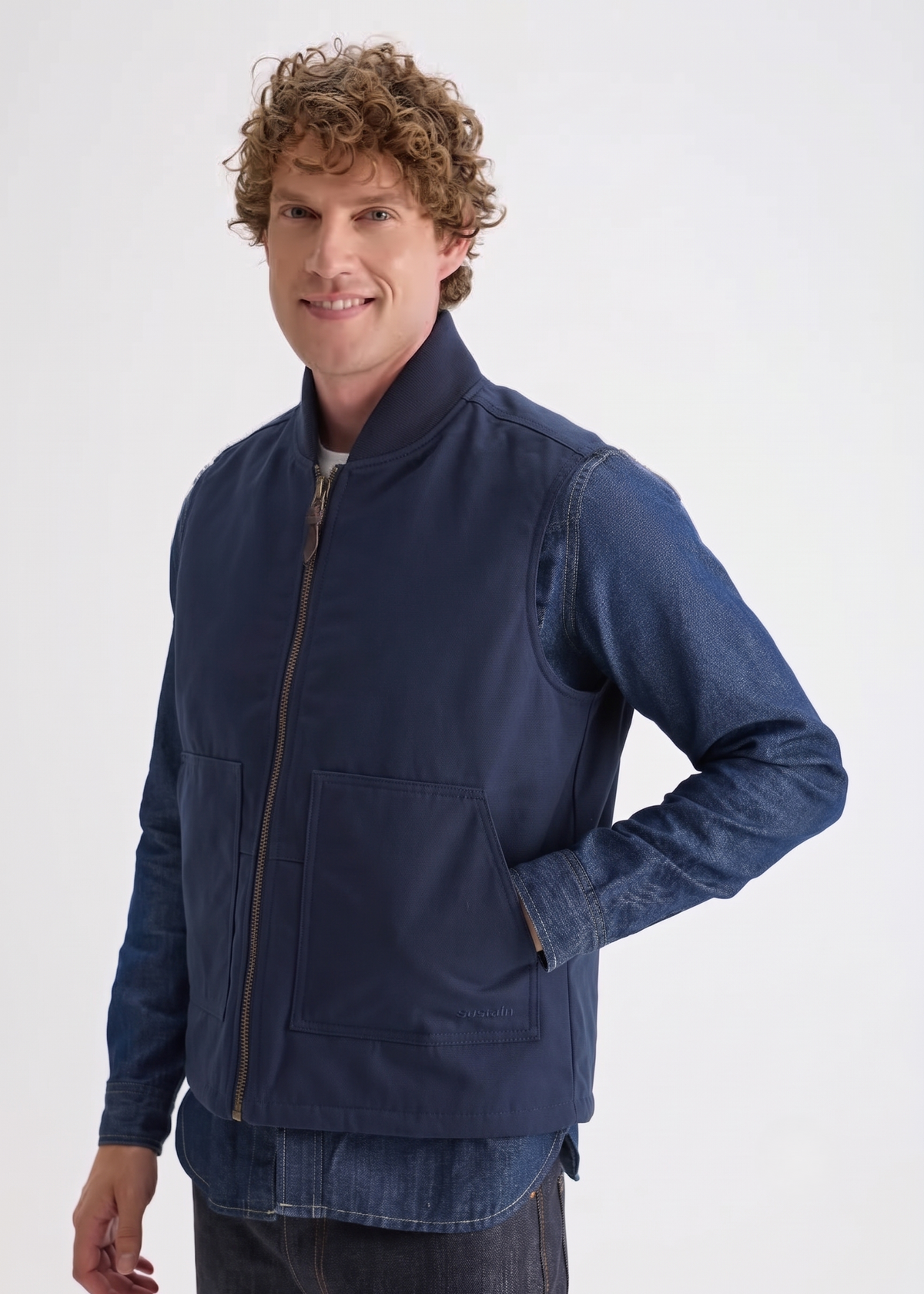 Work Wax Vest — Navy