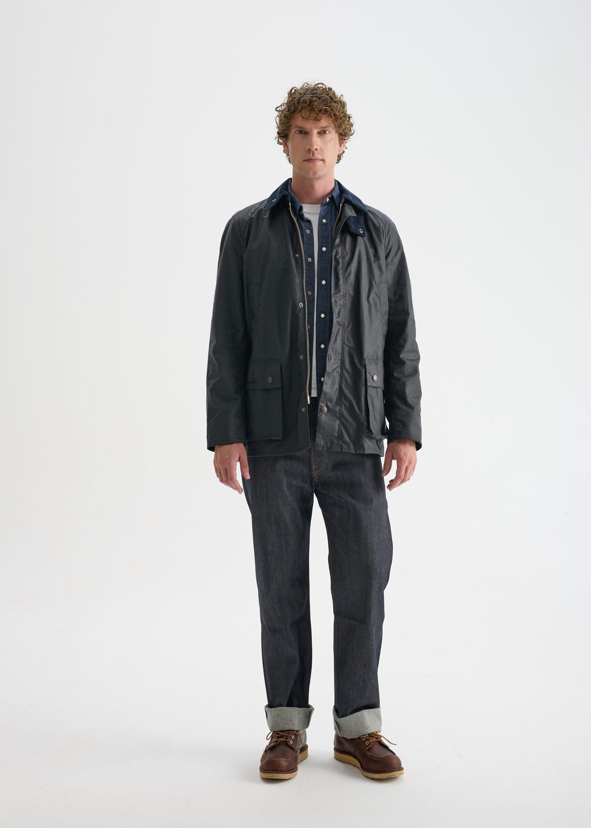Barn Wax Jacket (Slim) — Navy