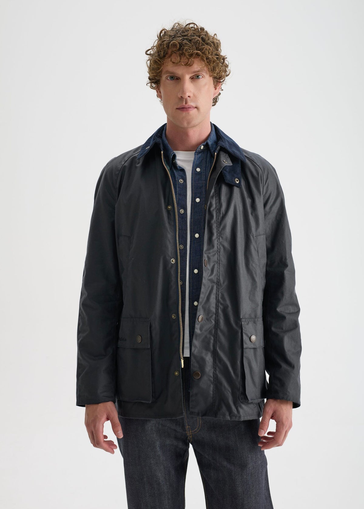 Barn Wax Jacket (Slim) — Navy