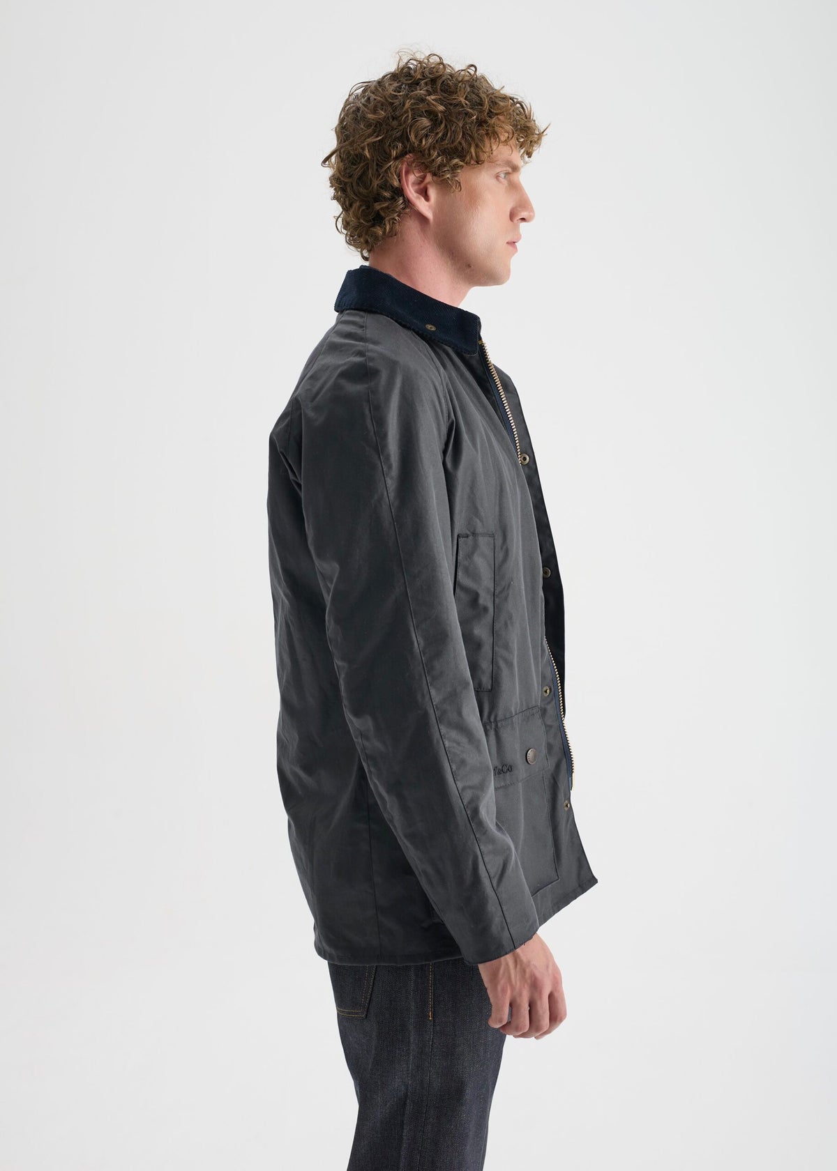 Barn Wax Jacket (Slim) — Navy