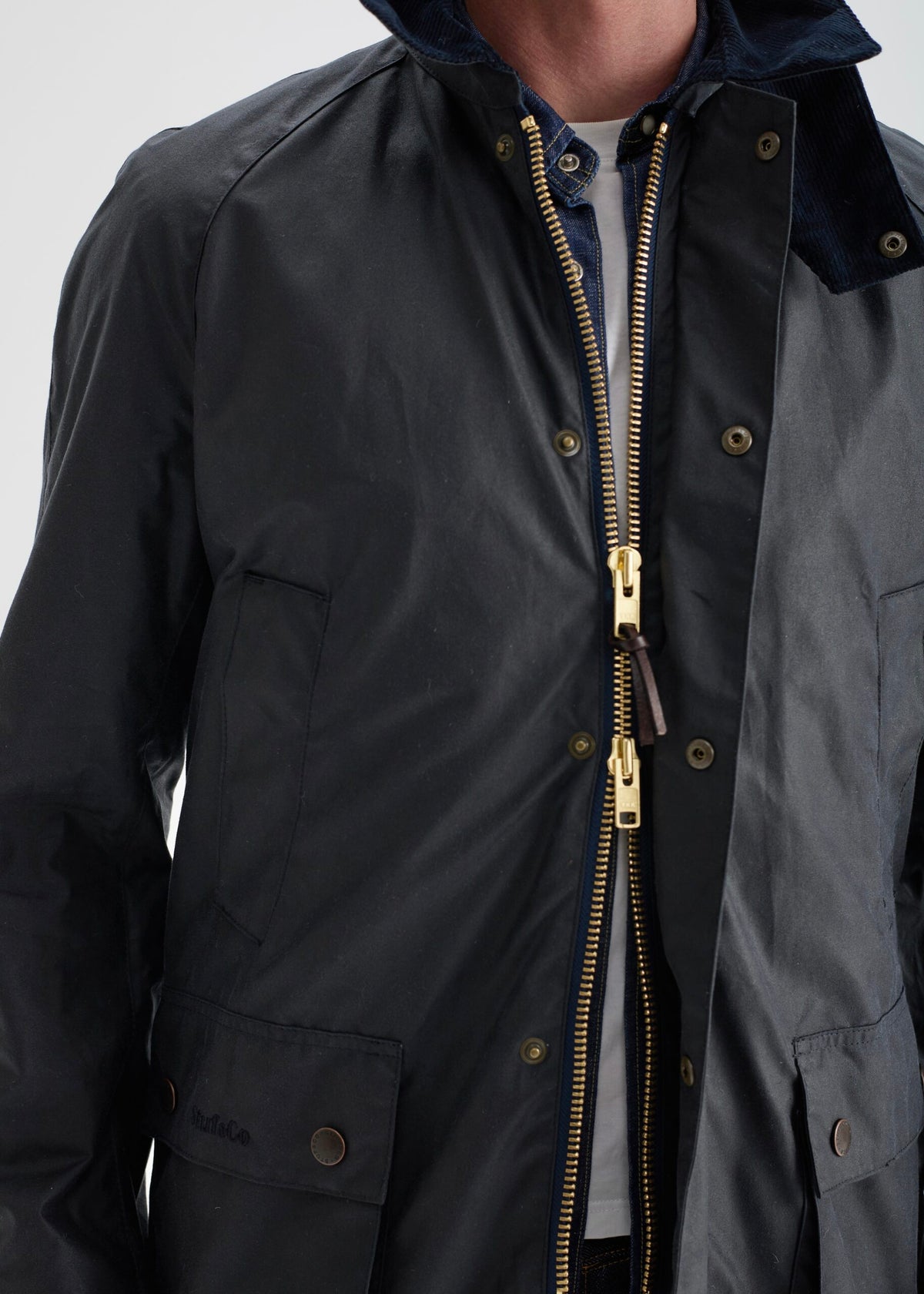 Barn Wax Jacket (Slim) — Navy