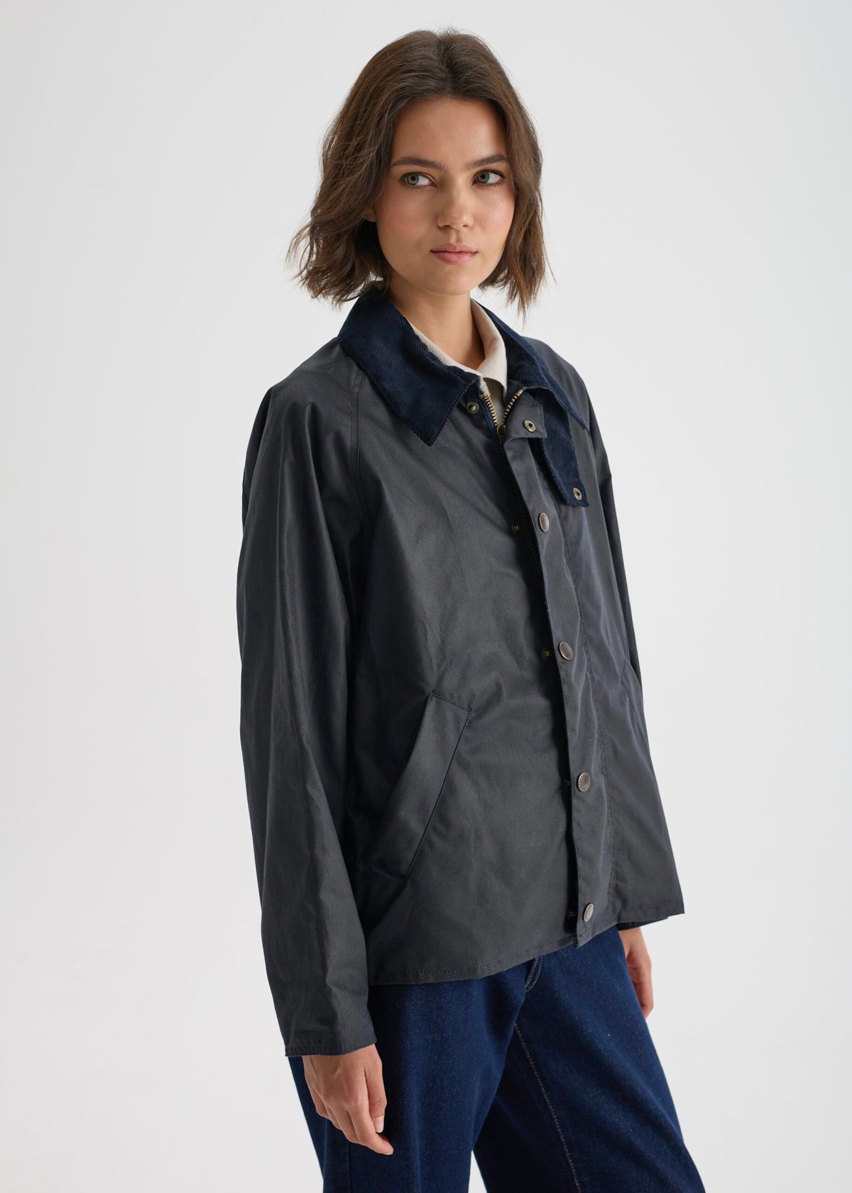 Women's Utility Wax Jacket — Navy