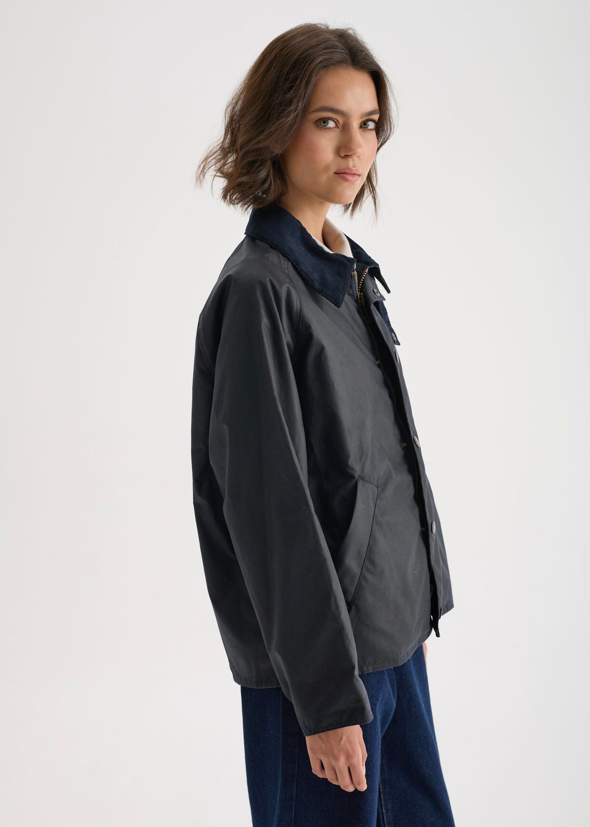 Women's Utility Wax Jacket — Navy