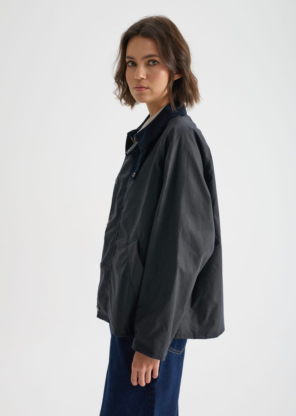 Women's Utility Wax Jacket — Navy