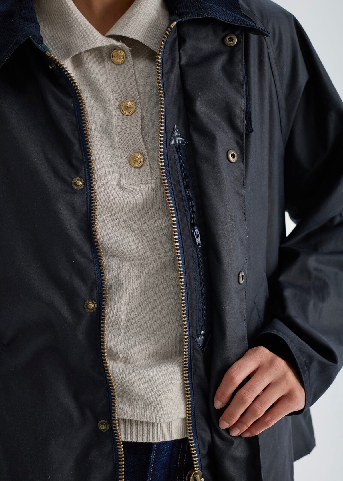 Women's Utility Wax Jacket — Navy