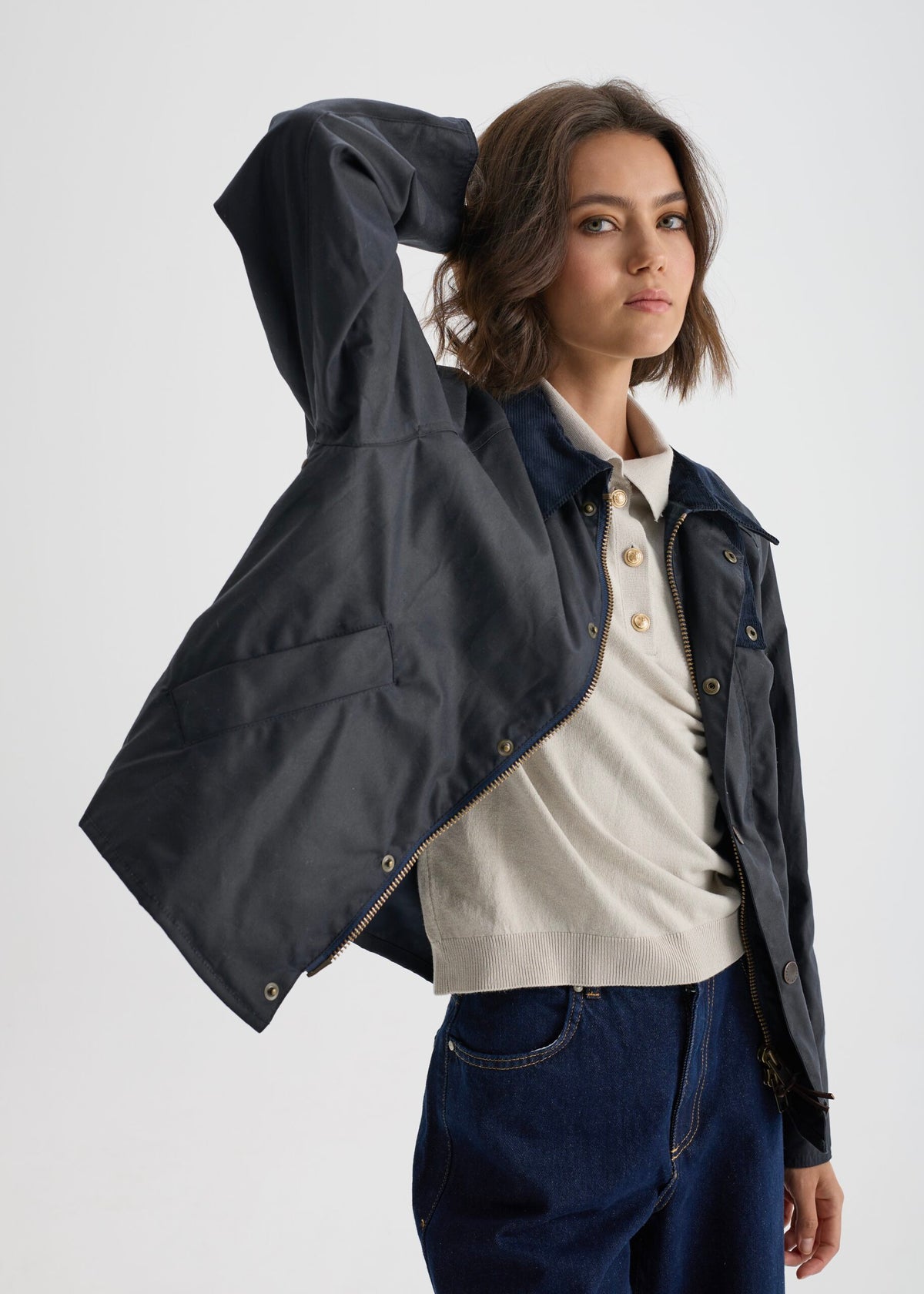 Women's Utility Wax Jacket — Navy
