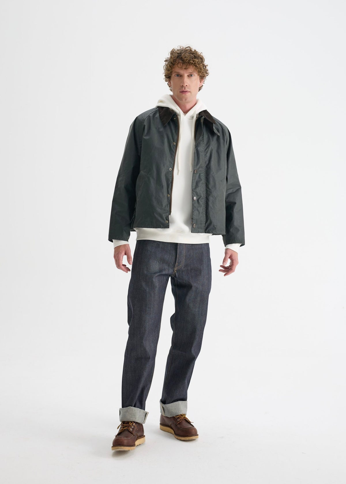 Men's Utility Wax Jacket — Olive Green