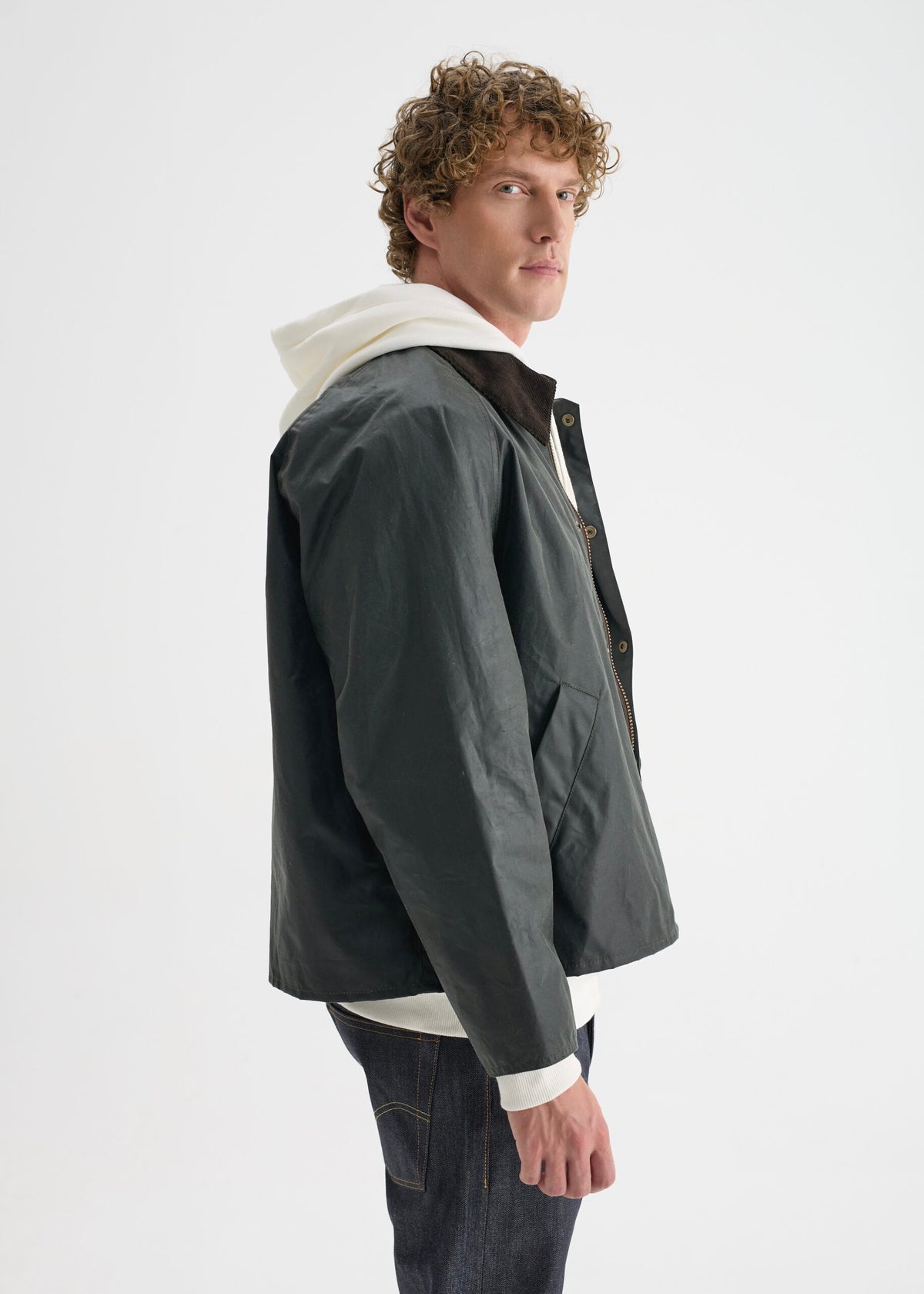 Men's Utility Wax Jacket — Olive Green
