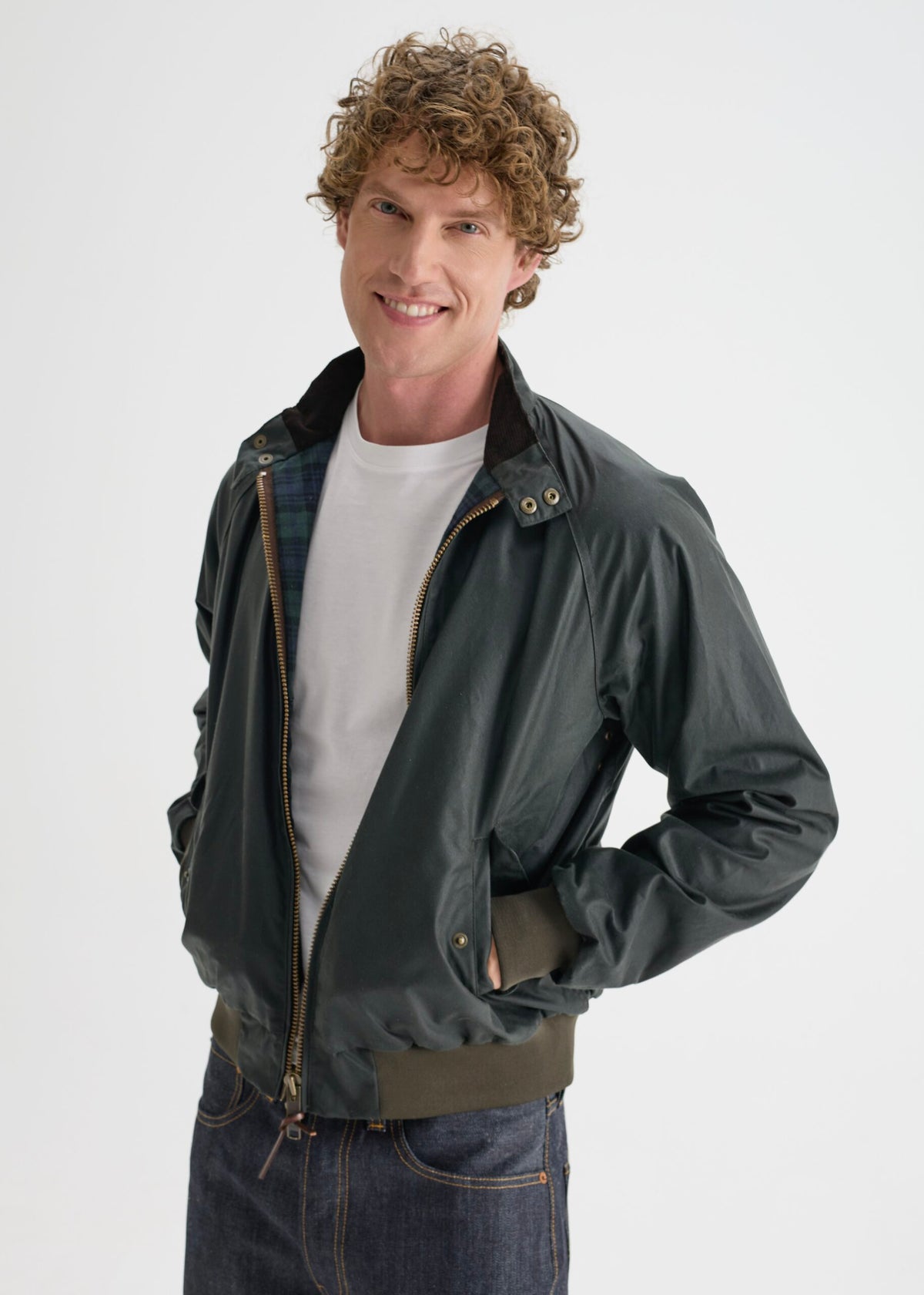 Harrington Wax Jacket — Olive Green