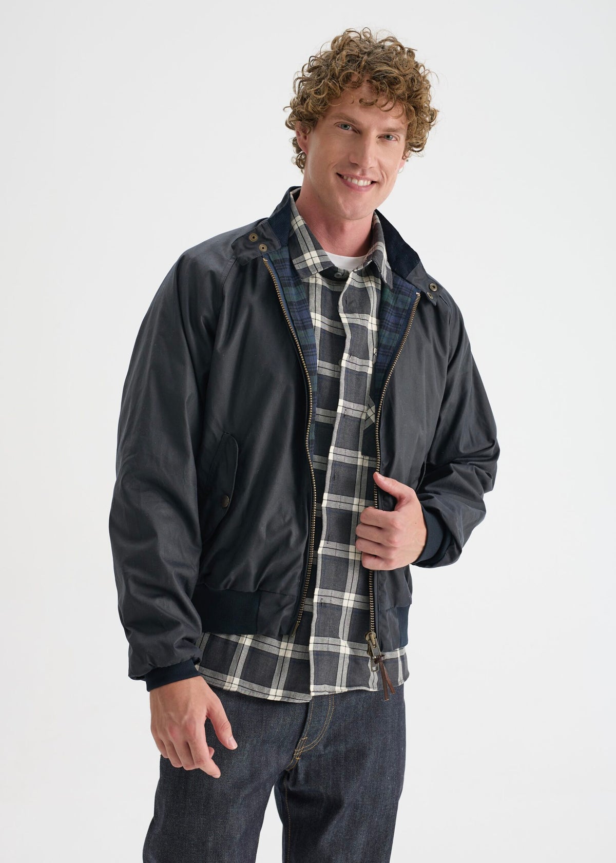 Harrington Wax Jacket — Navy