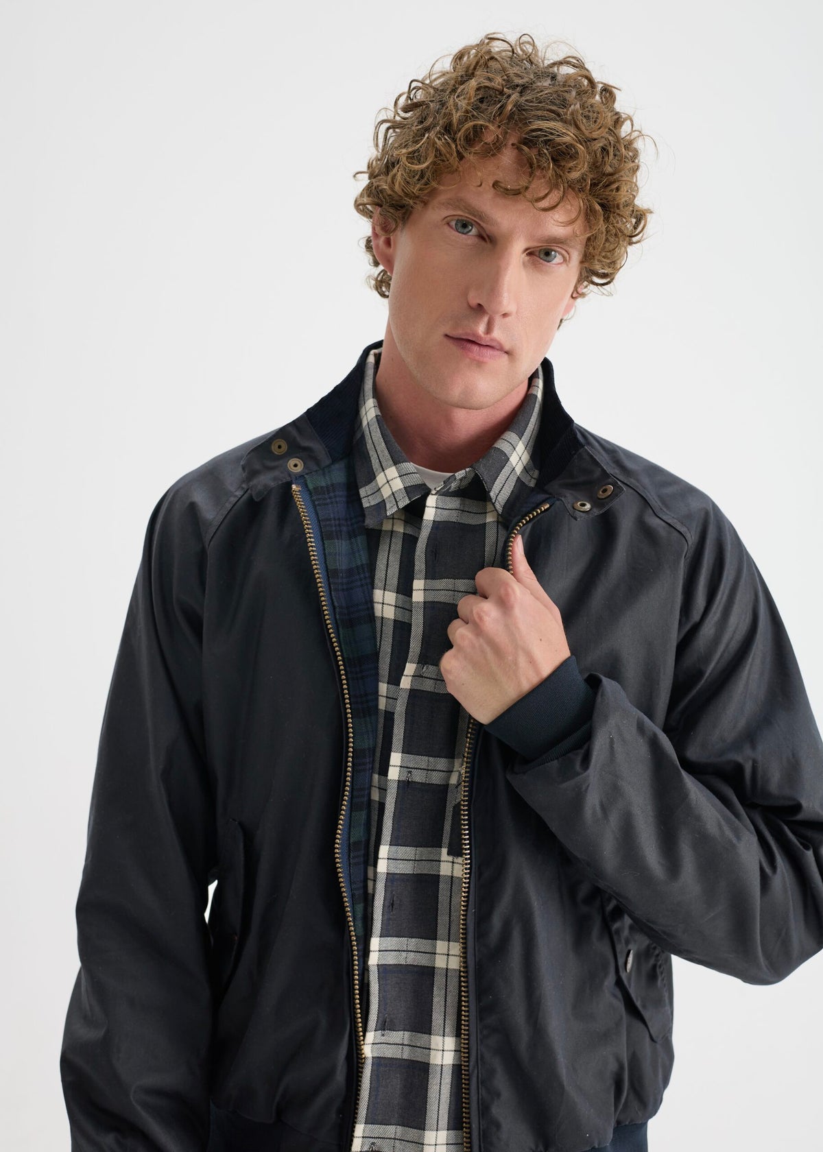 Harrington Wax Jacket — Navy