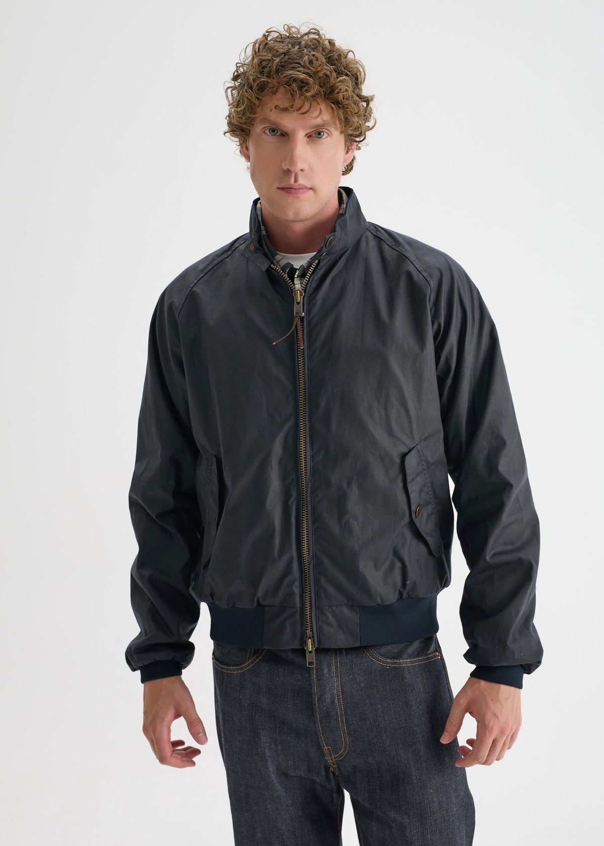 Harrington Wax Jacket — Navy