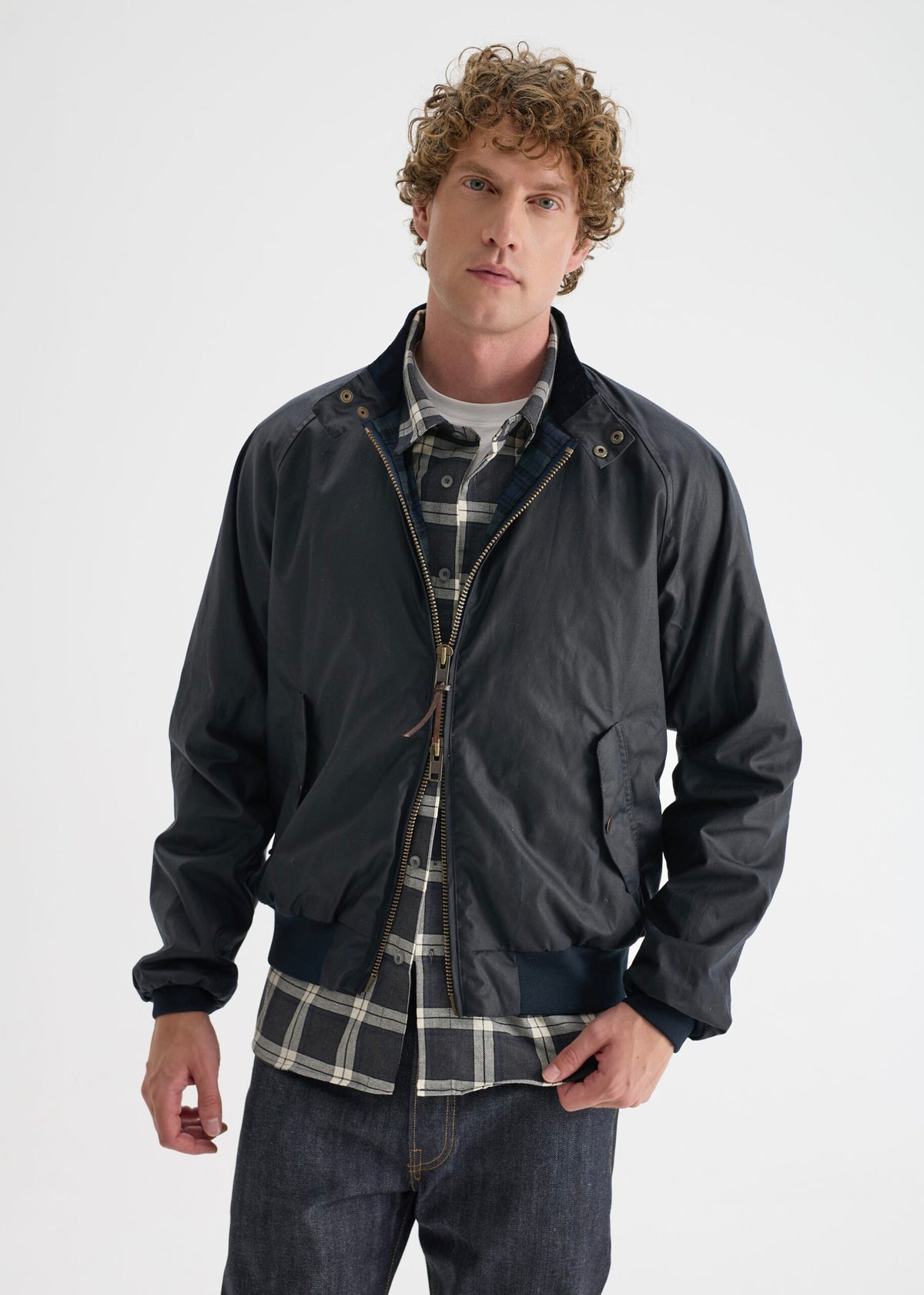 Harrington Wax Jacket — Navy
