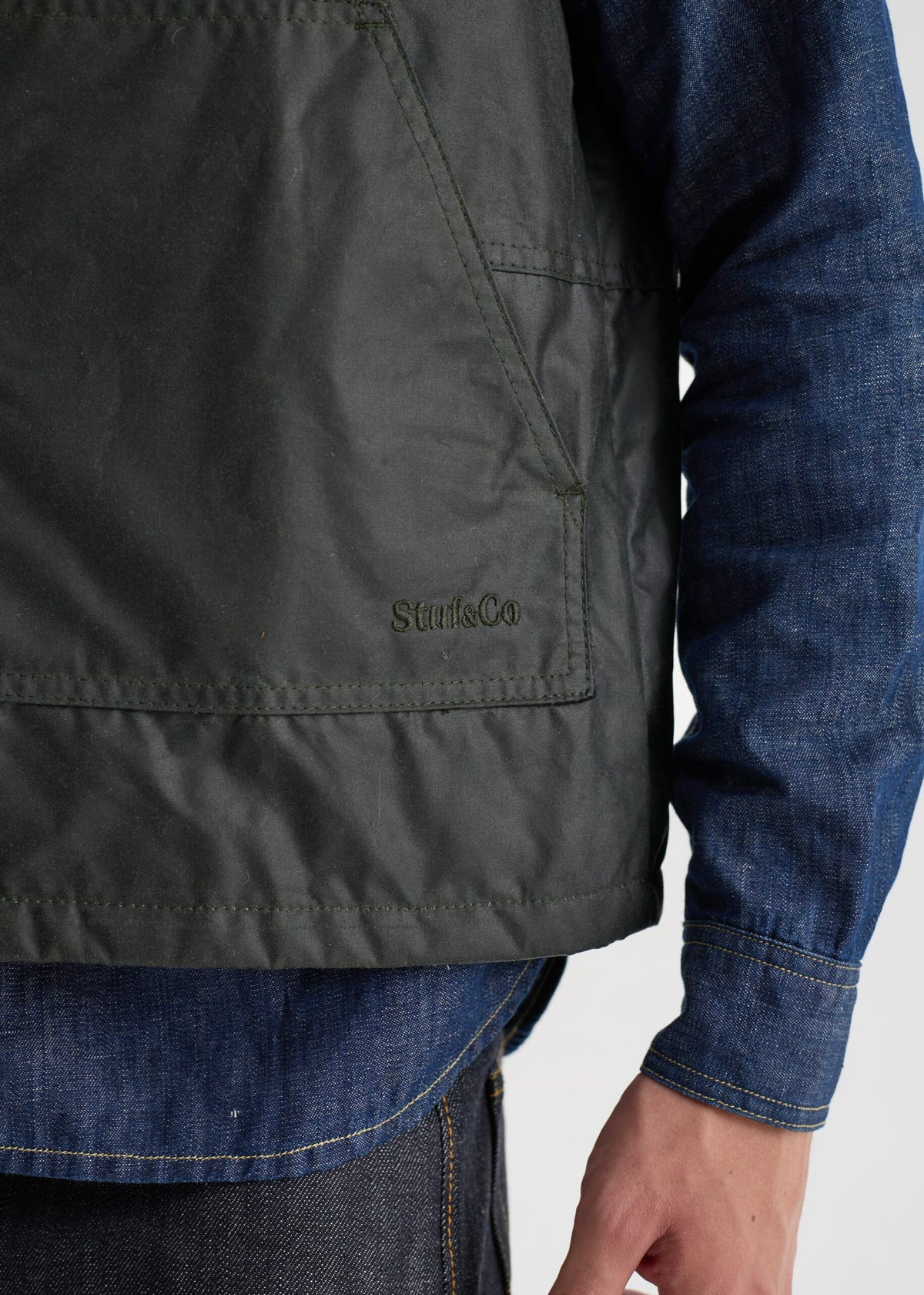 Work Wax Vest — Olive Green