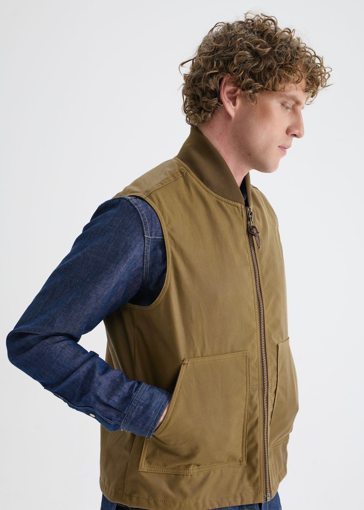 Work Wax Vest — Field Tan