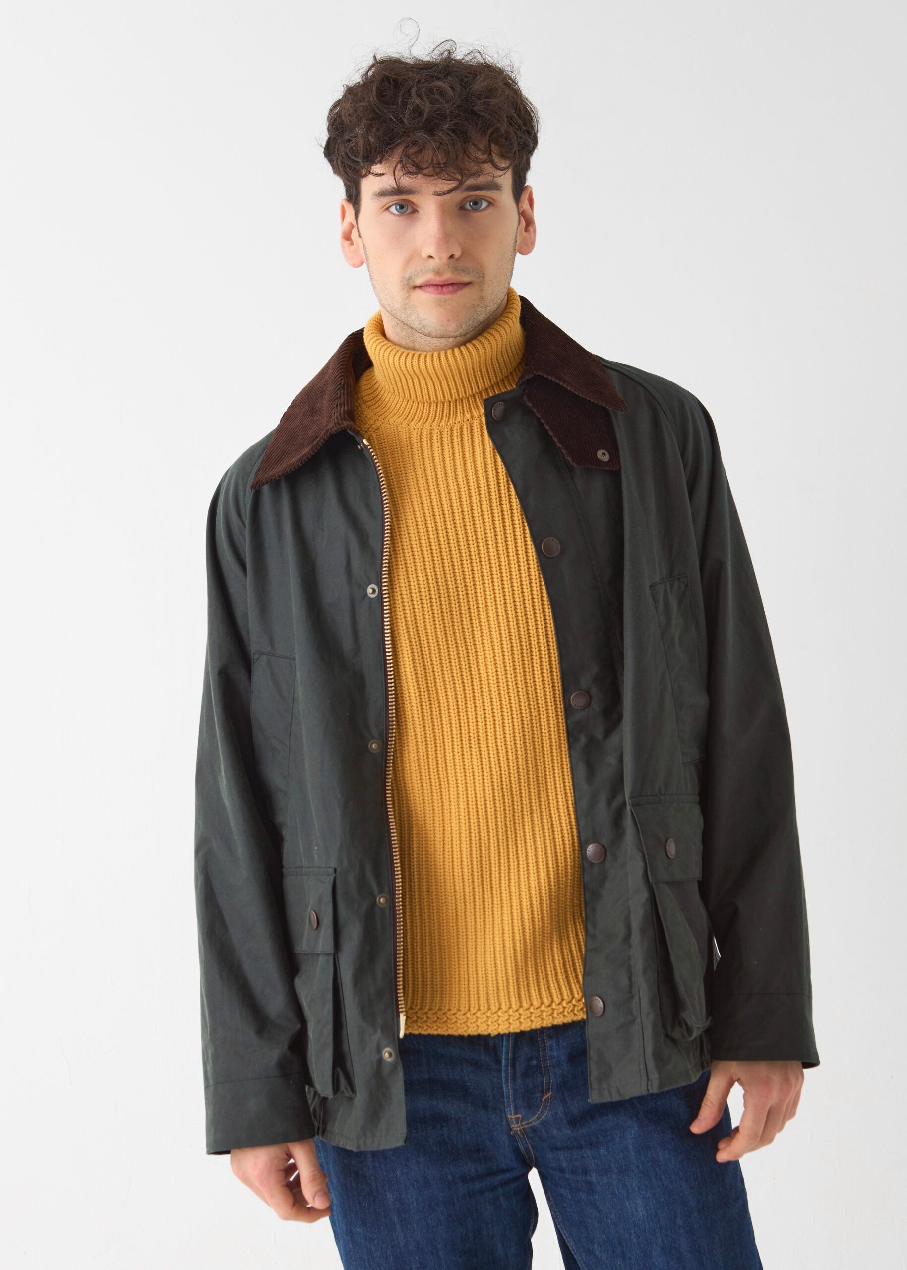 Men's Barn Wax Jacket — Sage Green